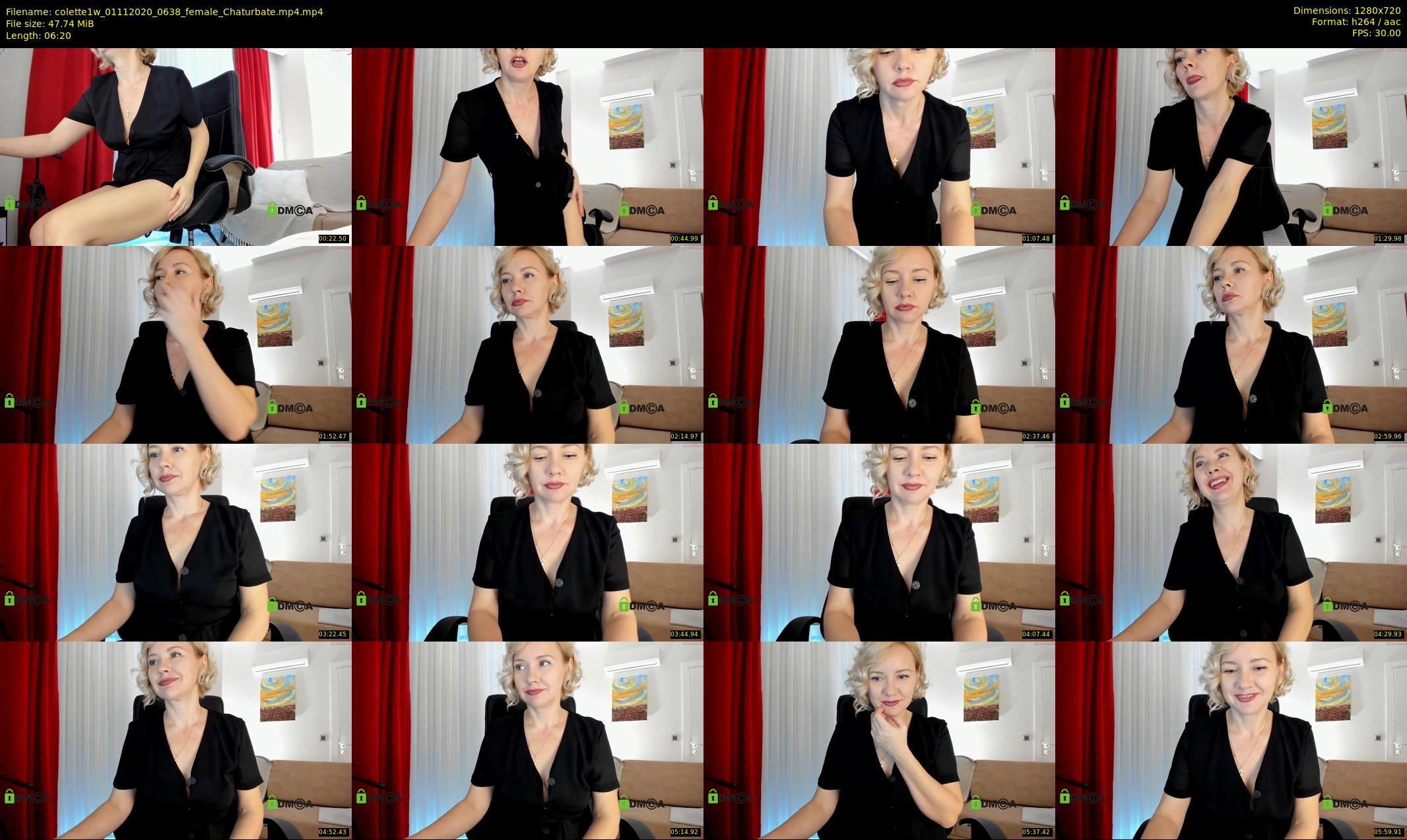 colette1w — 7 minute Chaturbate female cam show recording, 720p, Nov 1, 2020