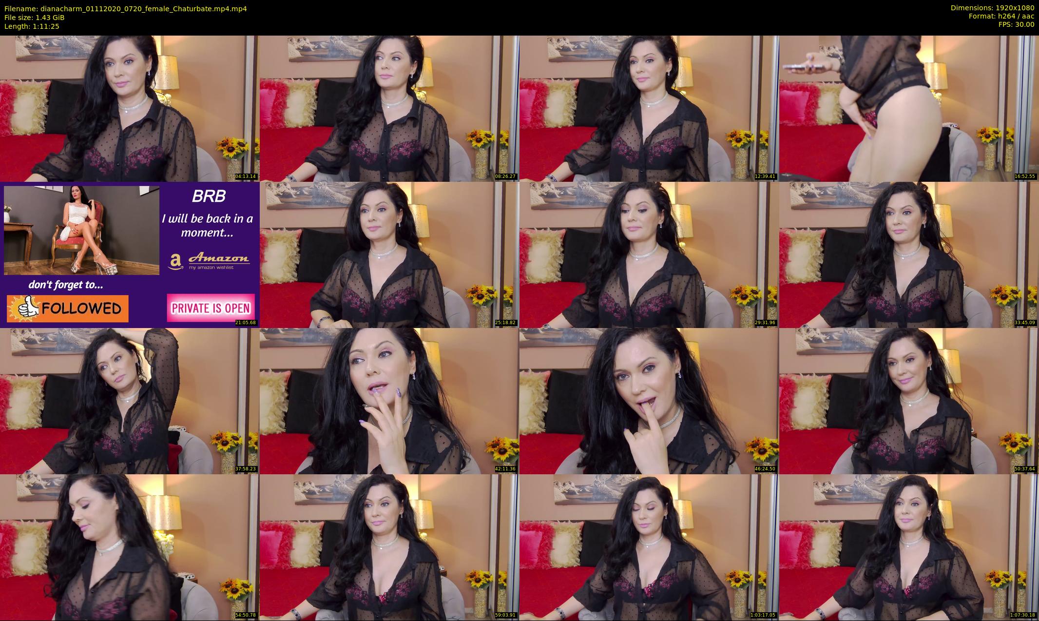 dianacharm — 72 minute Chaturbate female cam show recording, 1080p, Nov 1, 2020