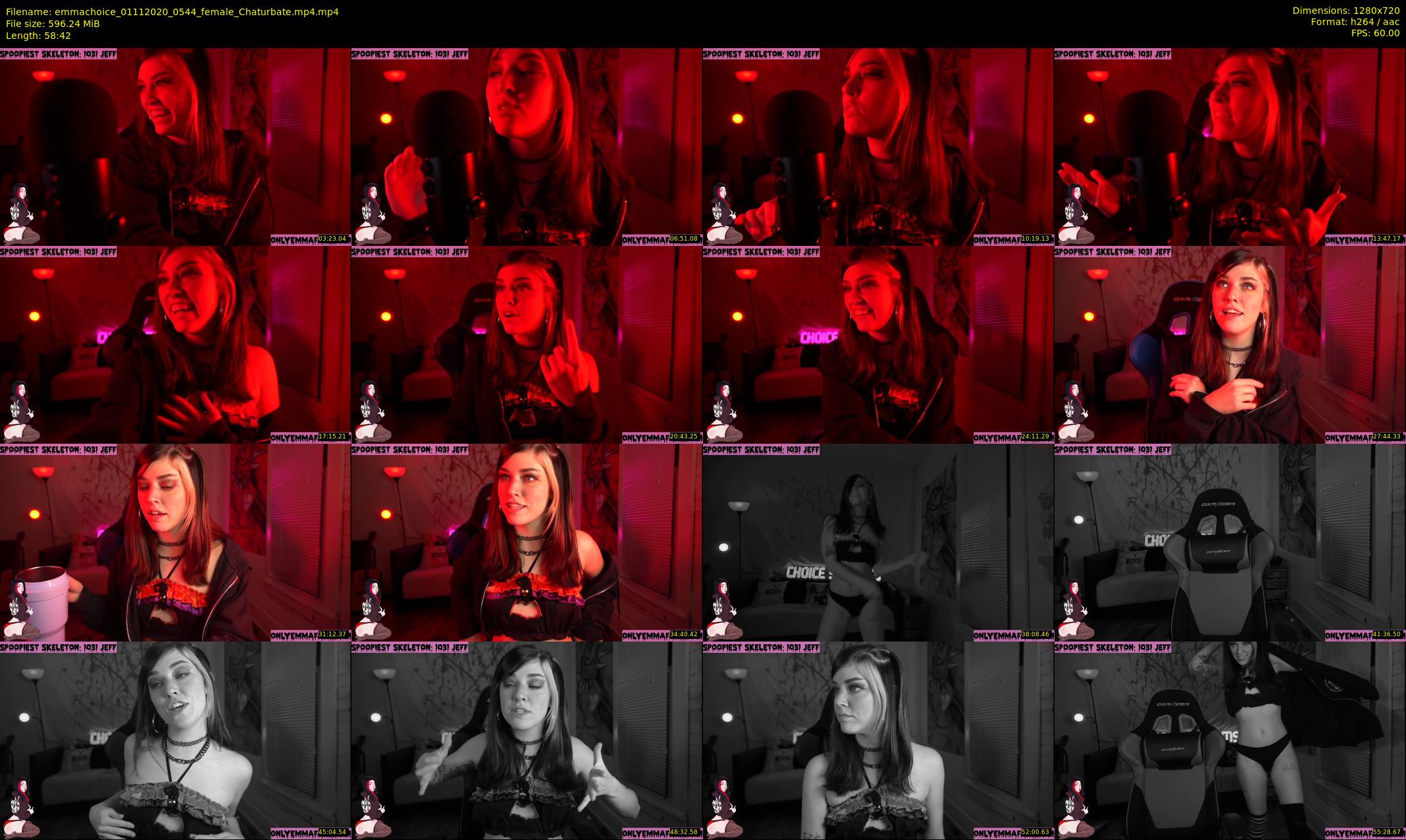 emmachoice — 59 minute Chaturbate female cam show recording, 720p, Nov 1, 2020
