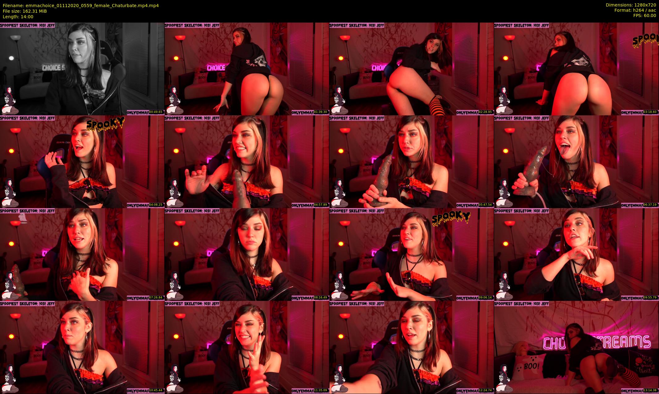 emmachoice — 14 minute Chaturbate female cam show recording, 720p, Nov 1, 2020