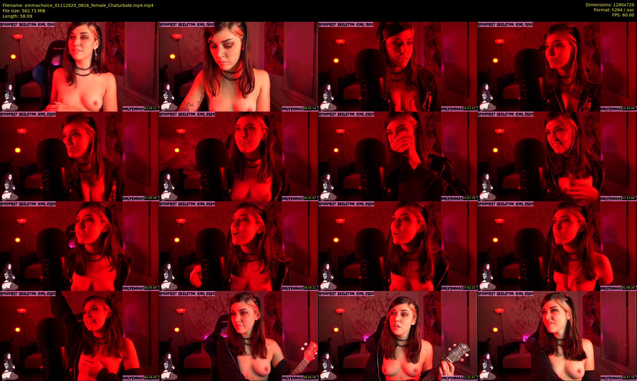 emmachoice — 59 minute Chaturbate female cam show recording, 720p, Nov 1, 2020