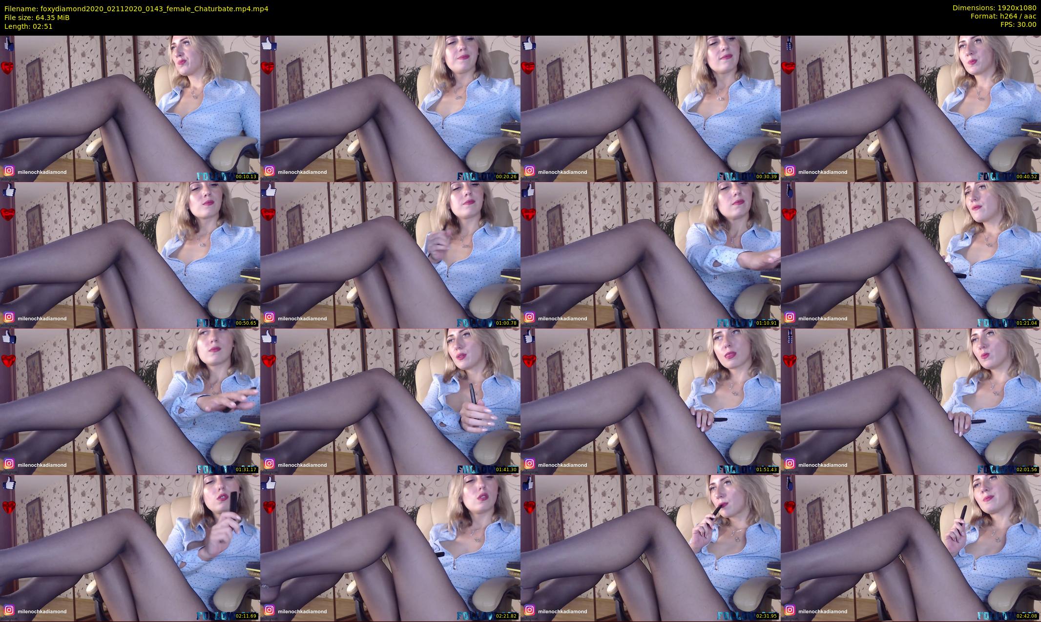 foxydiamond2020 — 3 minute Chaturbate female cam show recording, 1080p, Nov 2, 2020