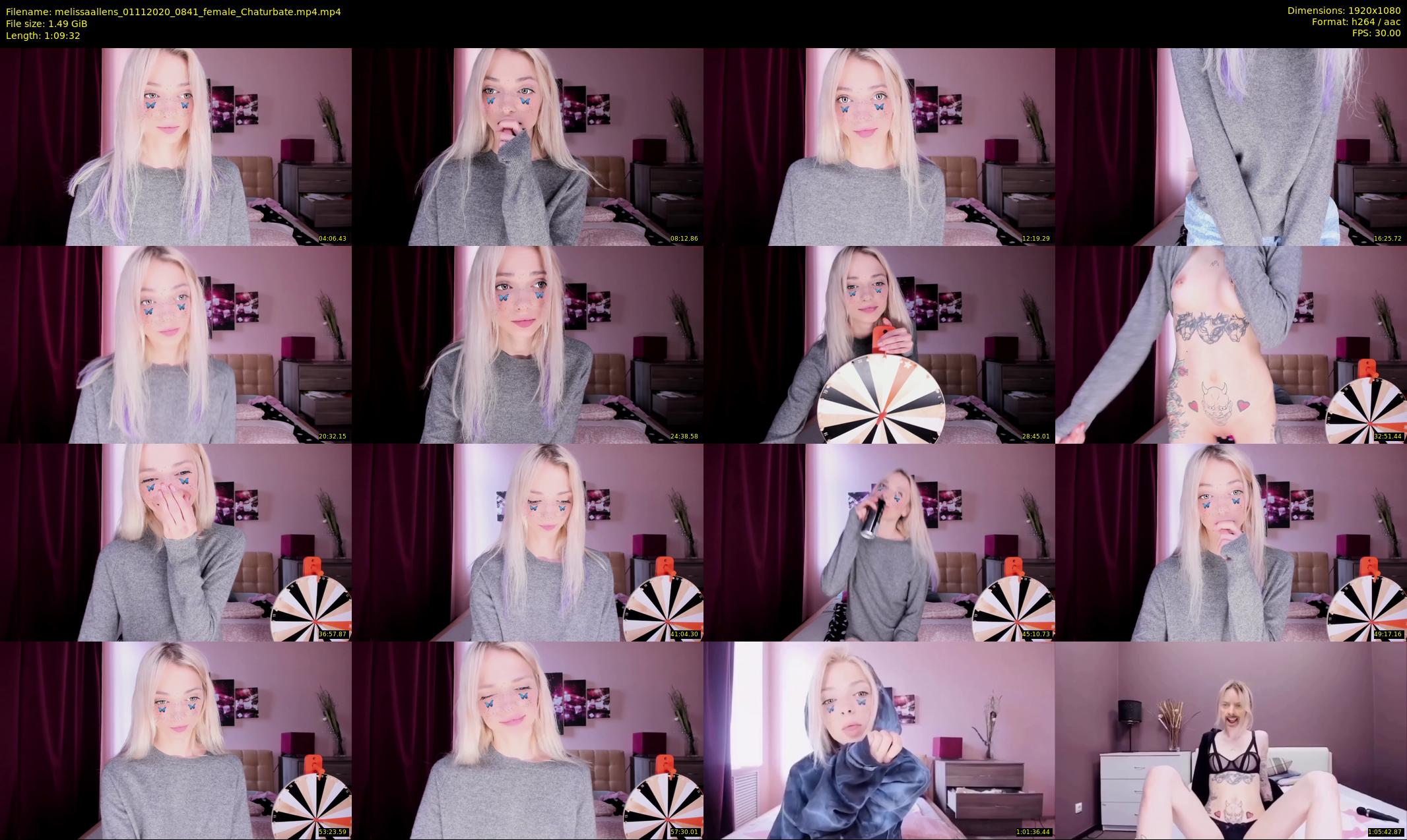 melissaallens — 70 minute Chaturbate female cam show recording, 1080p, Nov 1, 2020
