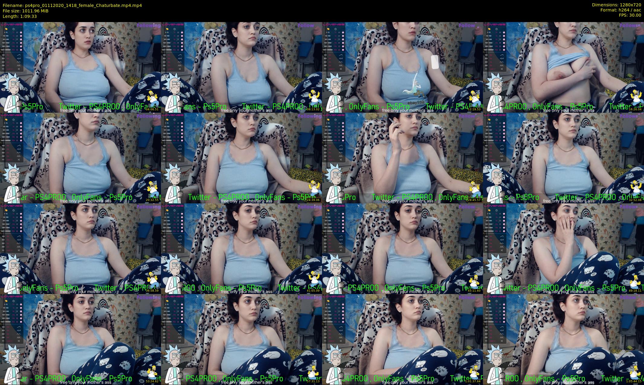 ps4pro — 70 minute Chaturbate female cam show recording, 720p, Nov 1, 2020