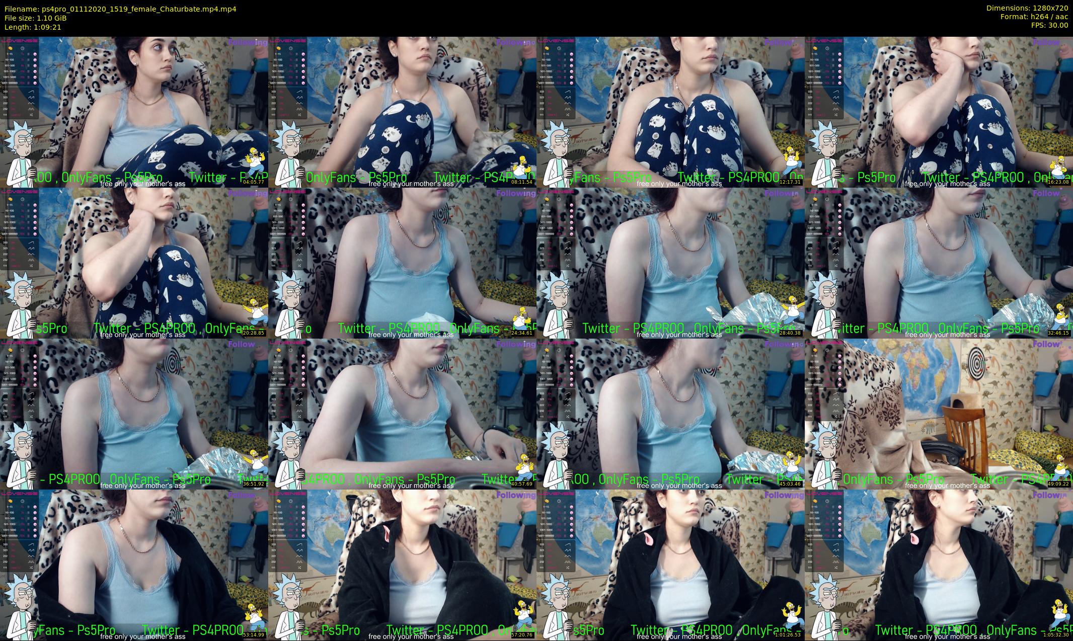 ps4pro — 70 minute Chaturbate female cam show recording, 720p, Nov 1, 2020