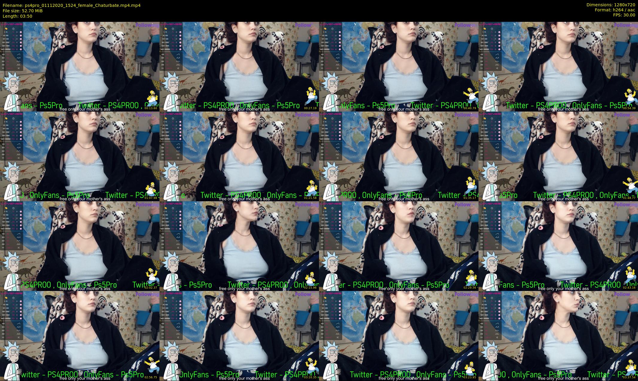 ps4pro — 4 minute Chaturbate female cam show recording, 720p, Nov 1, 2020
