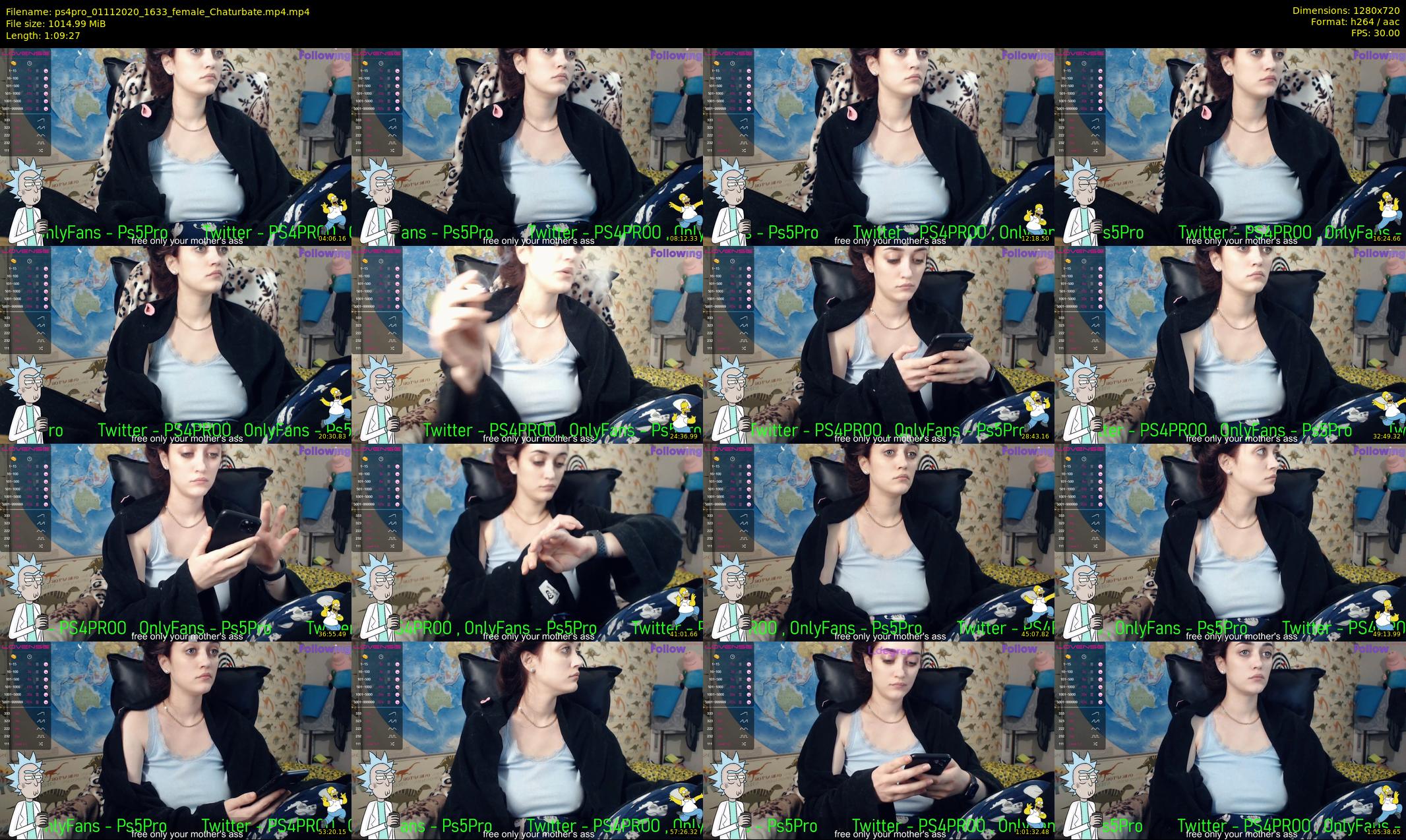 ps4pro — 70 minute Chaturbate female cam show recording, 720p, Nov 1, 2020
