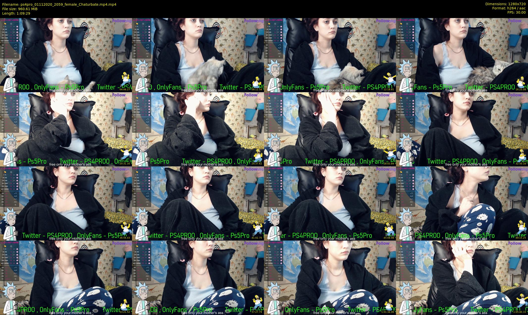 ps4pro — 70 minute Chaturbate female cam show recording, 720p, Nov 1, 2020