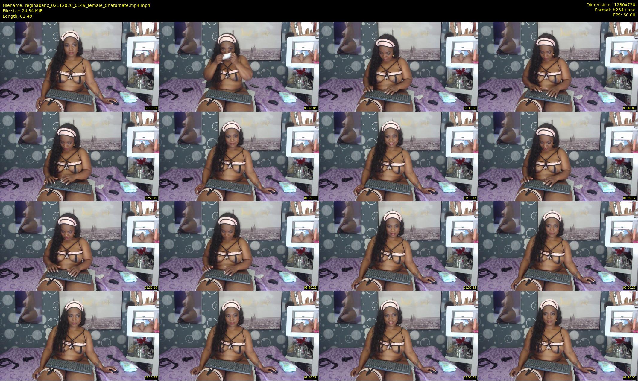 reginabanx — 3 minute Chaturbate female cam show recording, 720p, Nov 2, 2020