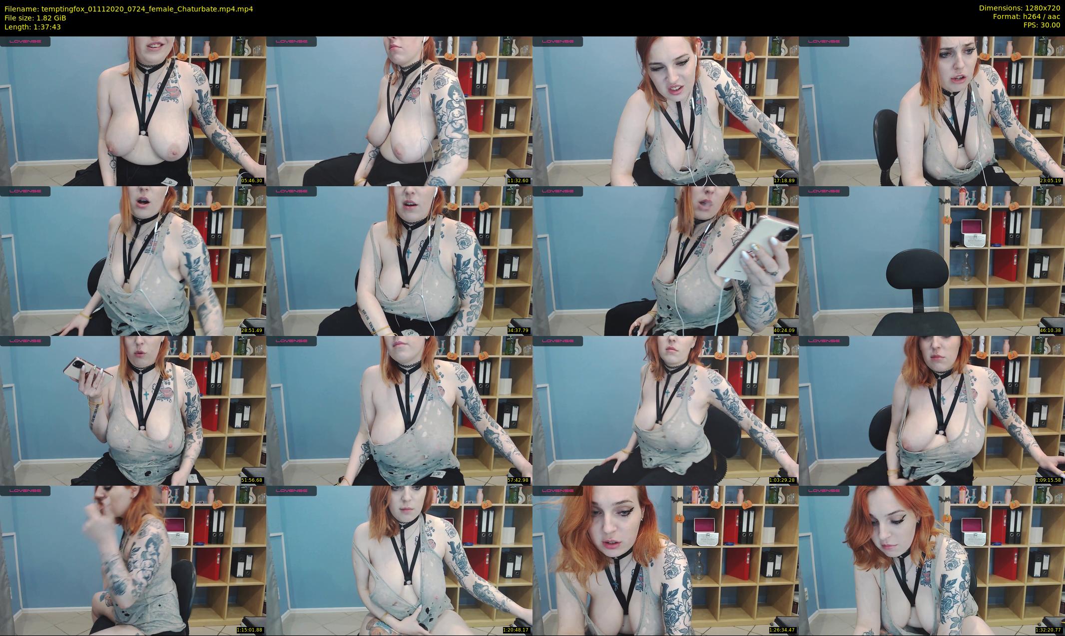 temptingfox — 98 minute Chaturbate female cam show recording, 720p, Nov 1, 2020