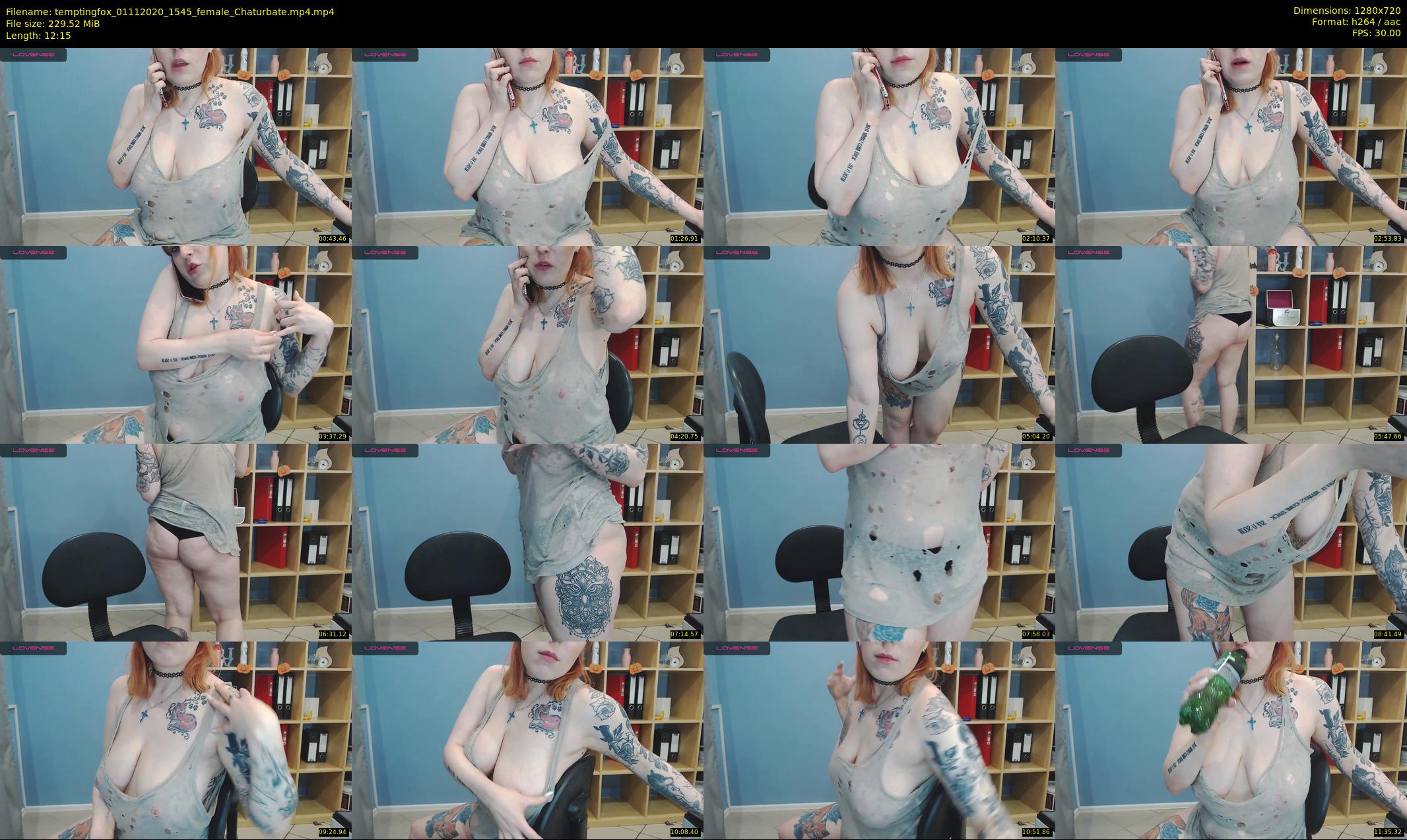 temptingfox — 13 minute Chaturbate female cam show recording, 720p, Nov 1, 2020