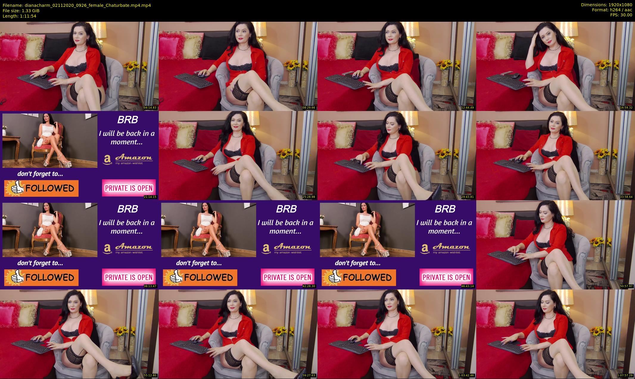 dianacharm — 72 minute Chaturbate female cam show recording, 1080p, Nov 2, 2020