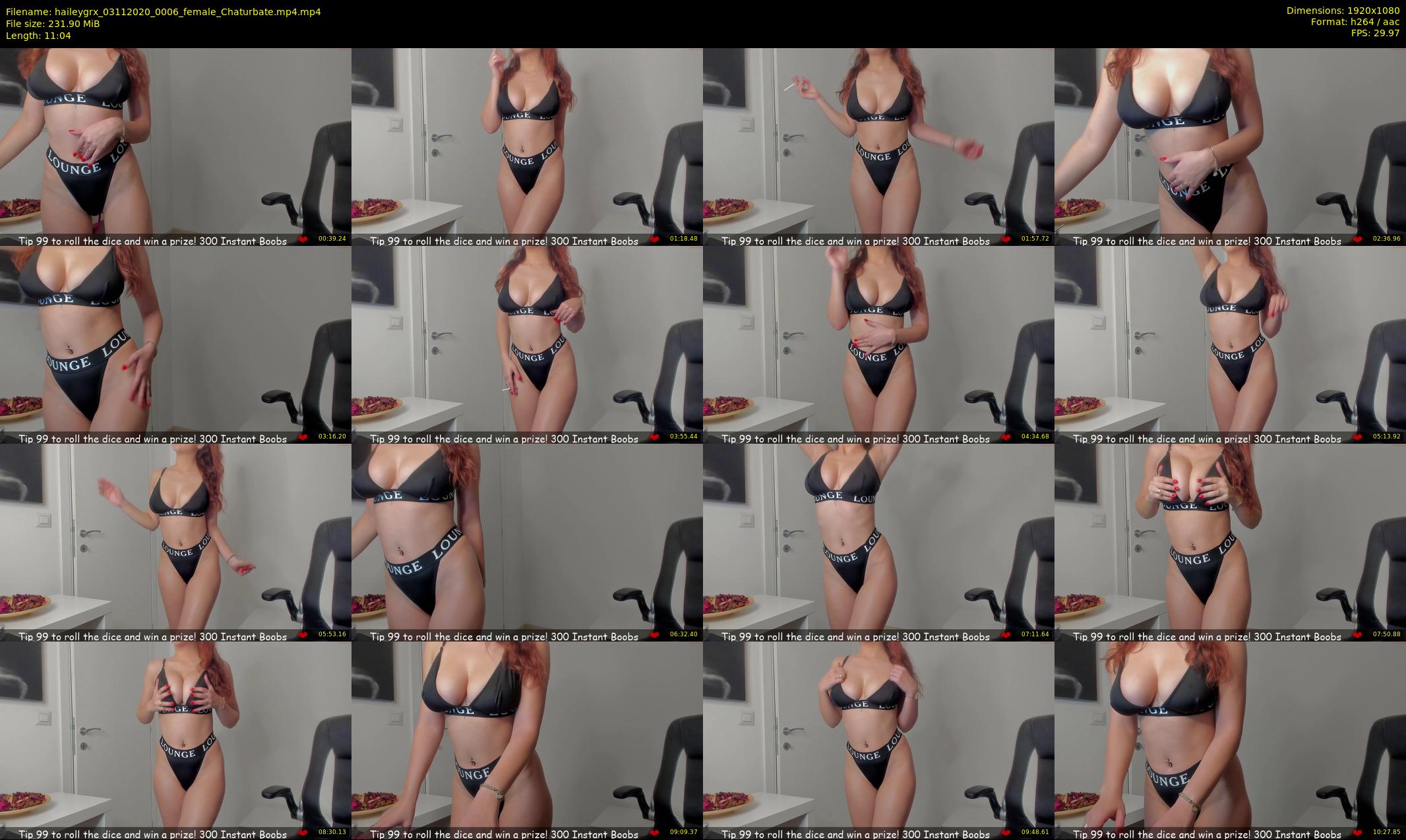 haileygrx — 12 minute Chaturbate female cam show recording, 1080p, Nov 3, 2020