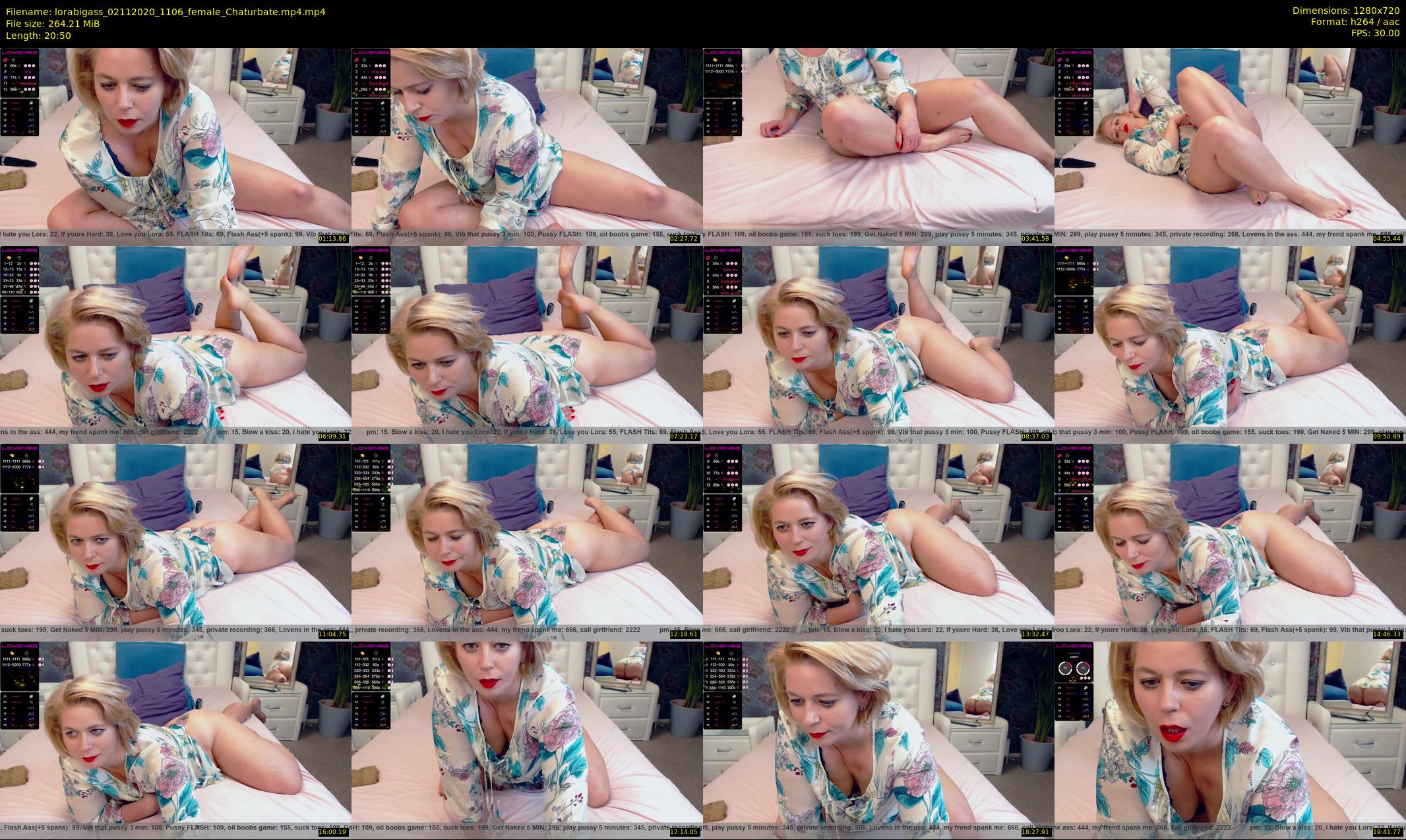 lorabigass — 21 minute Chaturbate female cam show recording, 720p, Nov 2, 2020
