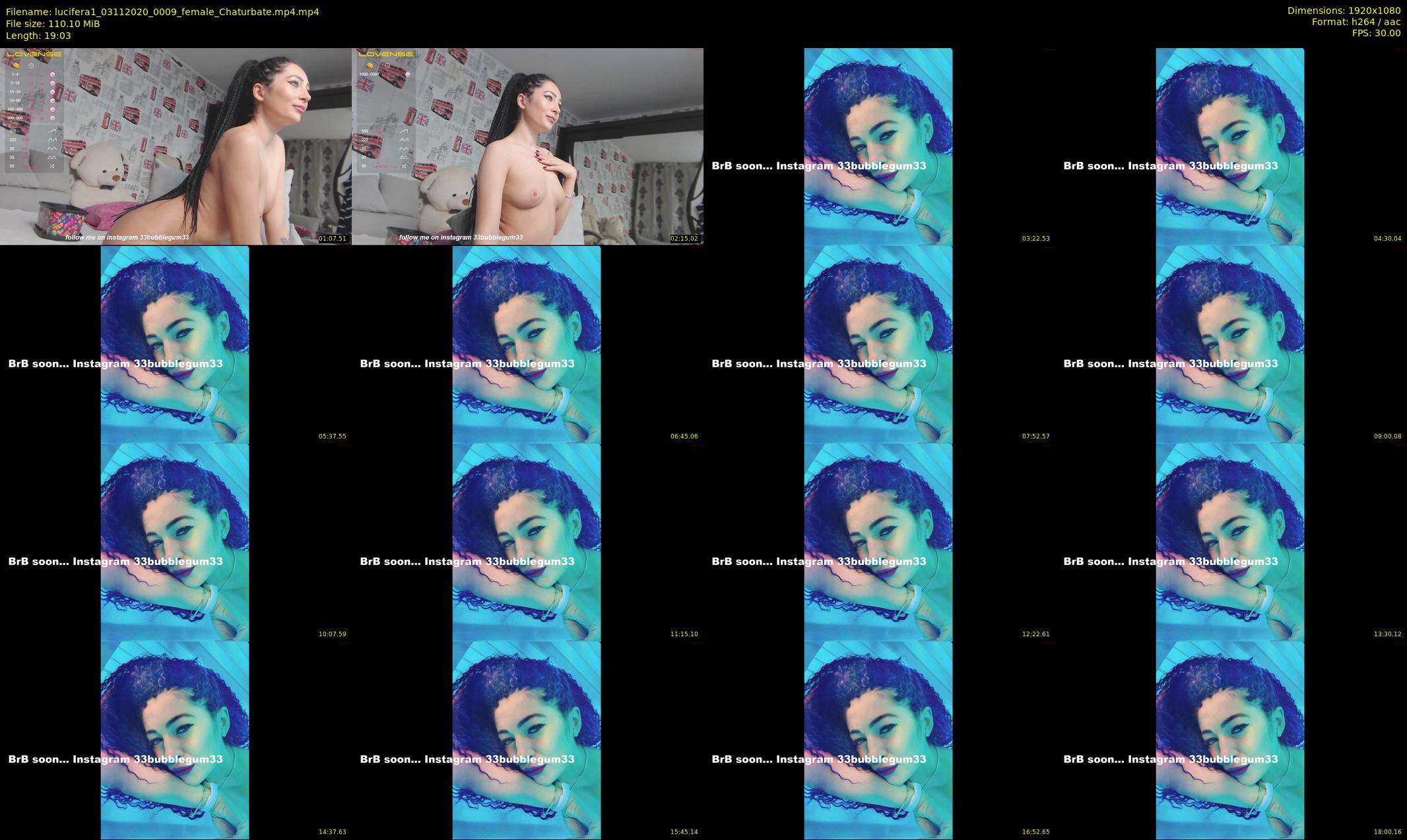 lucifera1 — 20 minute Chaturbate female cam show recording, 1080p, Nov 3, 2020
