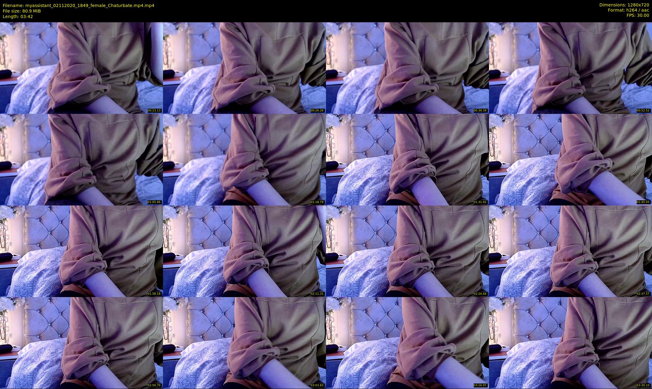 myassistant — 4 minute Chaturbate female cam show recording, 720p, Nov 2, 2020