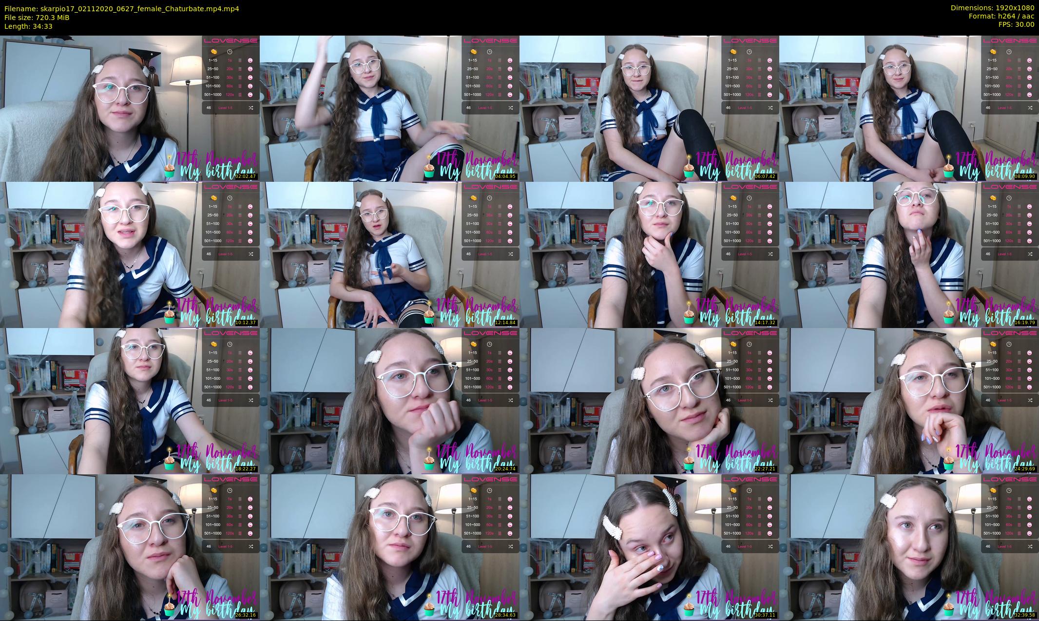 skarpio17 — 35 minute Chaturbate female cam show recording, 1080p, Nov 2, 2020