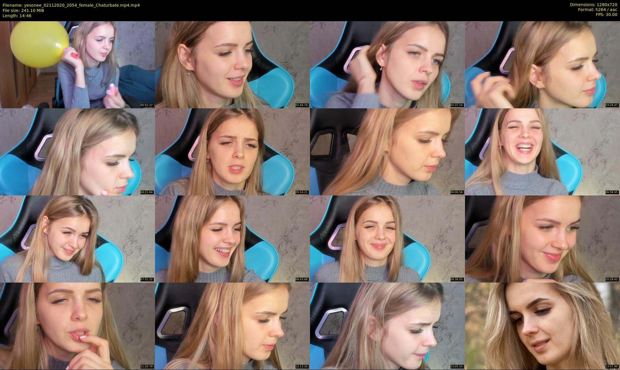 yesonee — 15 minute Chaturbate female cam show recording, 720p, Nov 2, 2020