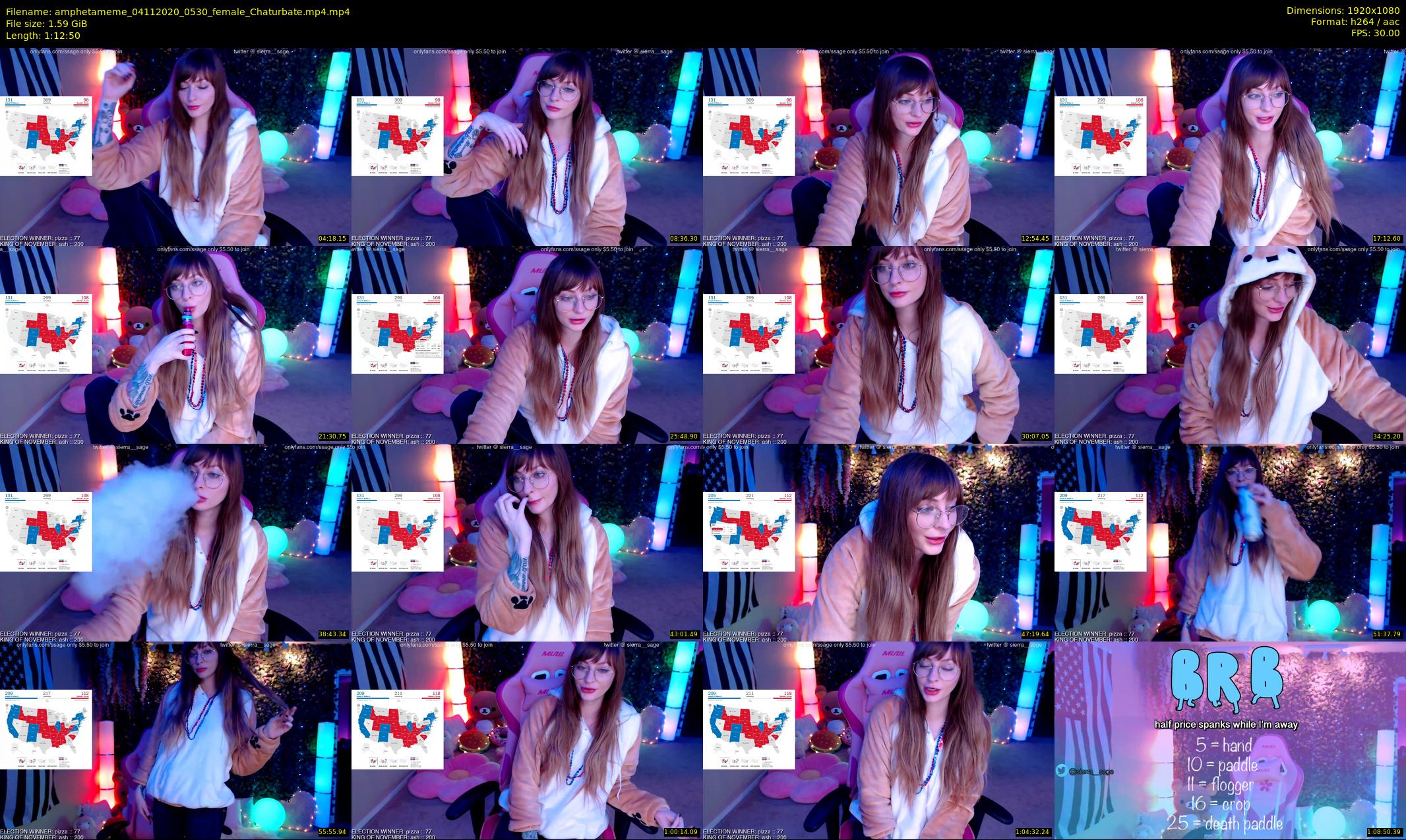 amphetameme — 73 minute Chaturbate female cam show recording, 1080p, Nov 4, 2020