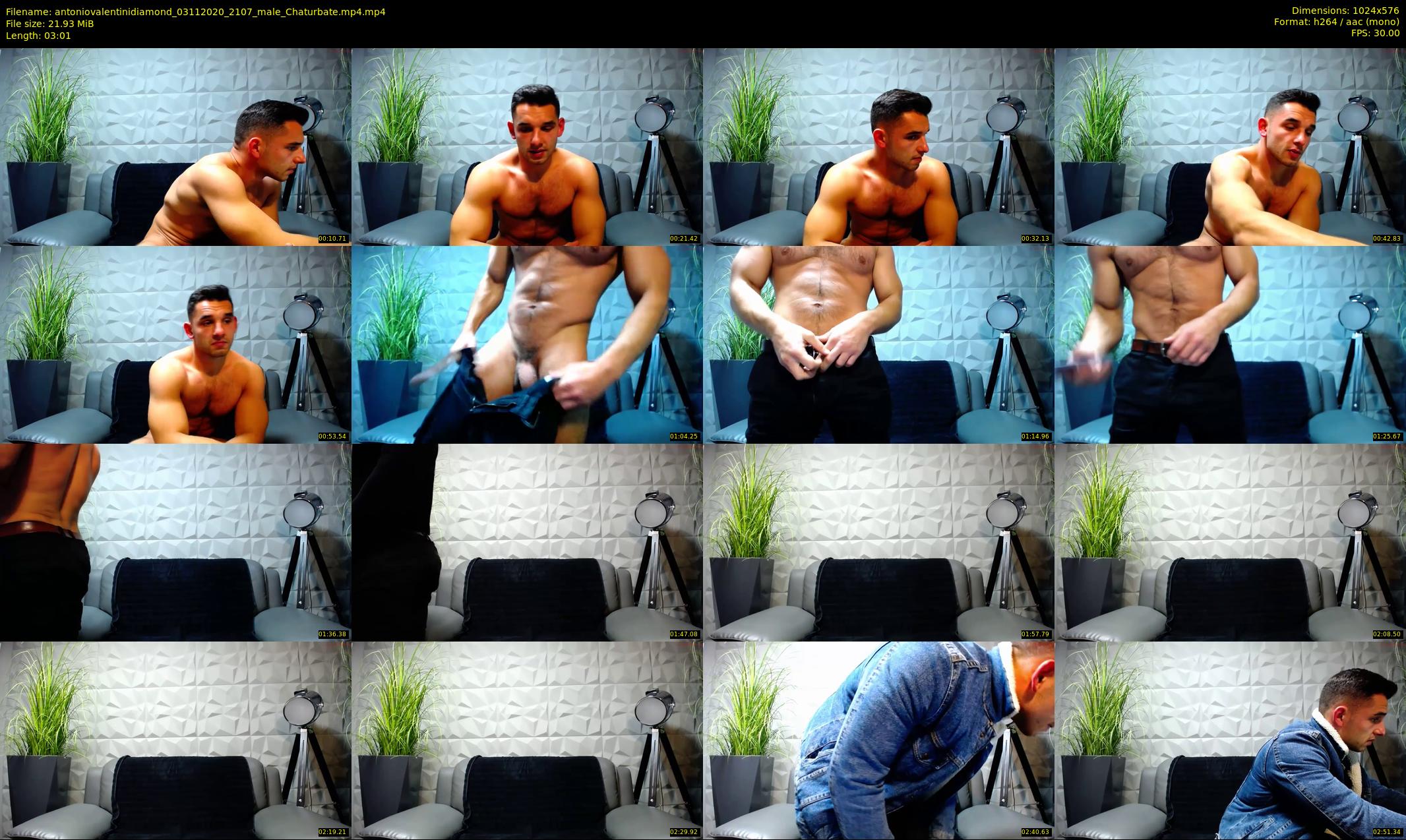antoniovalentinidiamond — 4 minute Chaturbate male cam show recording, 480p, Nov 3, 2020