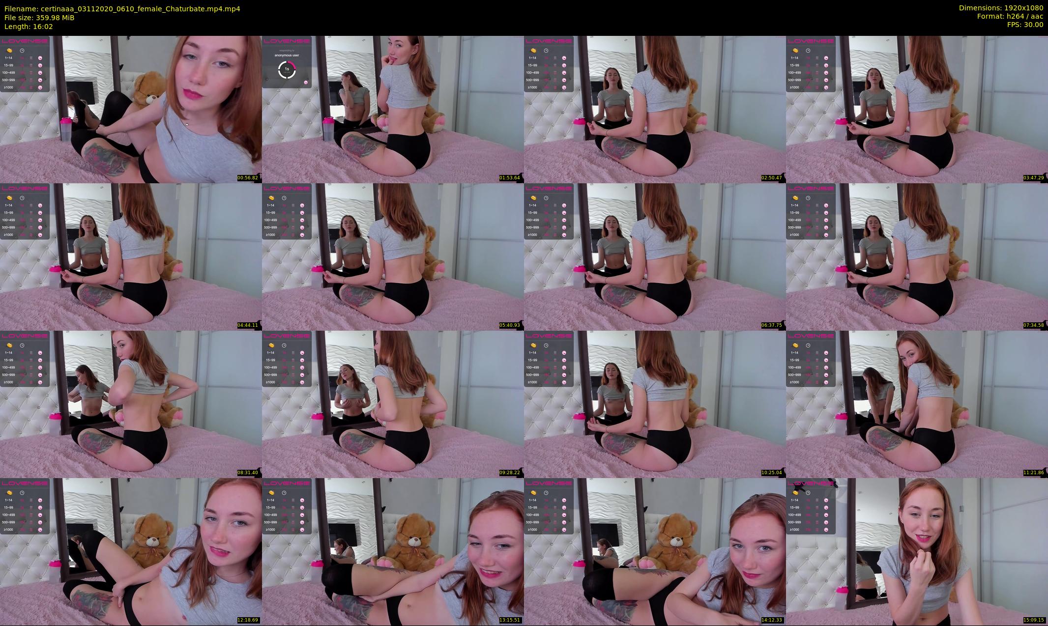 certinaaa — 17 minute Chaturbate female cam show recording, 1080p, Nov 3, 2020