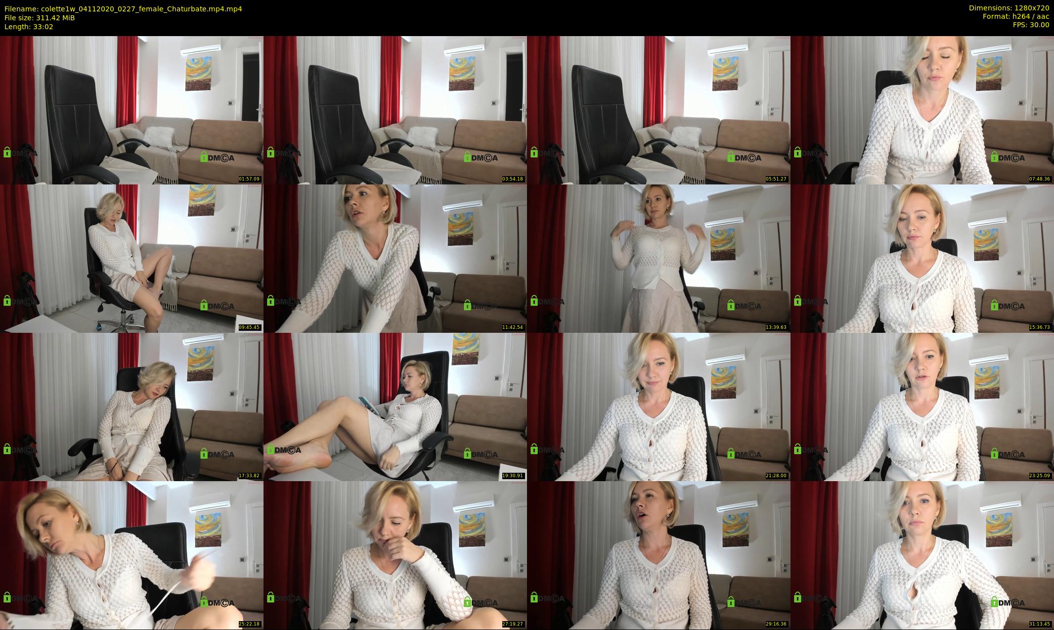 colette1w — 34 minute Chaturbate female cam show recording, 720p, Nov 4, 2020
