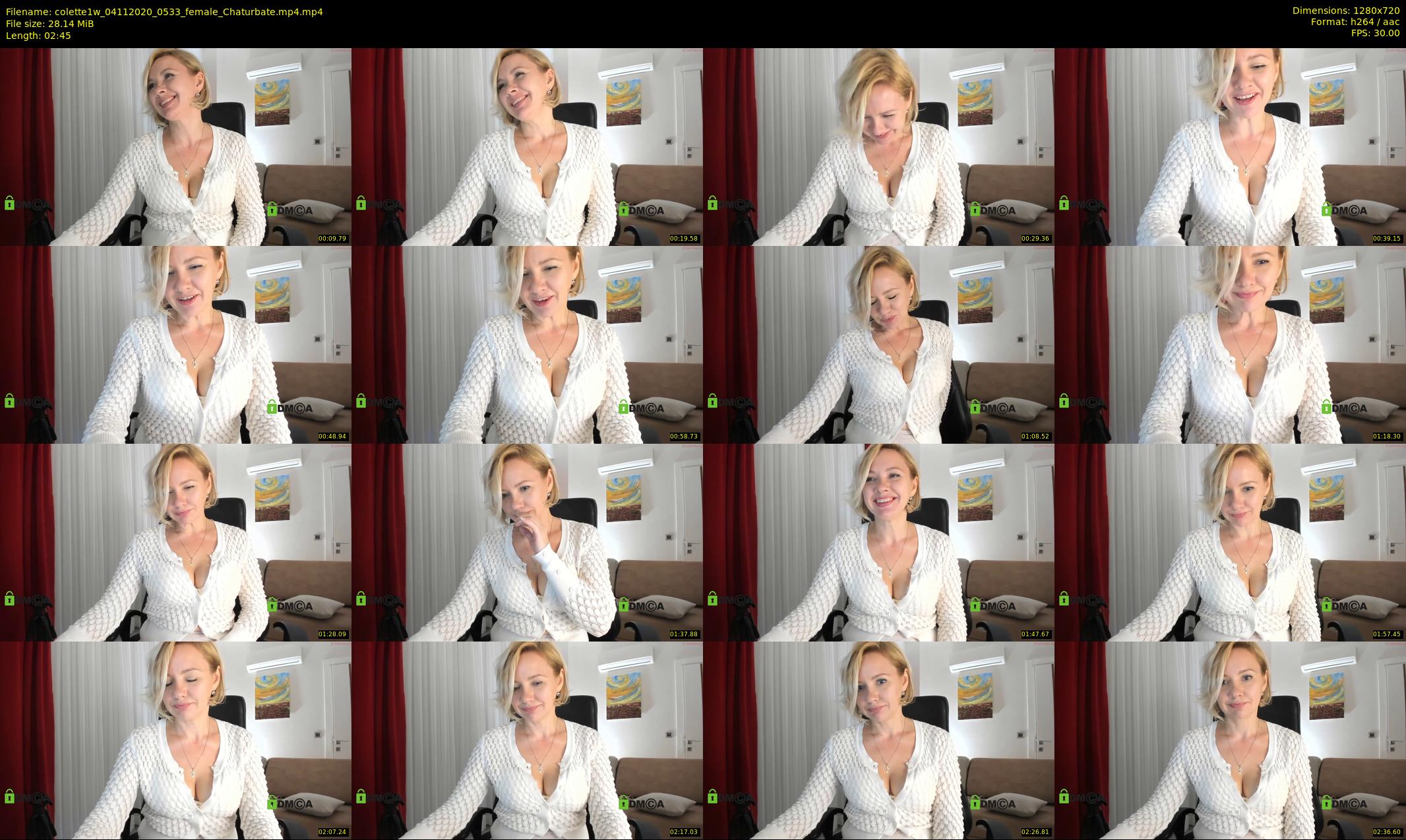 colette1w — 3 minute Chaturbate female cam show recording, 720p, Nov 4, 2020