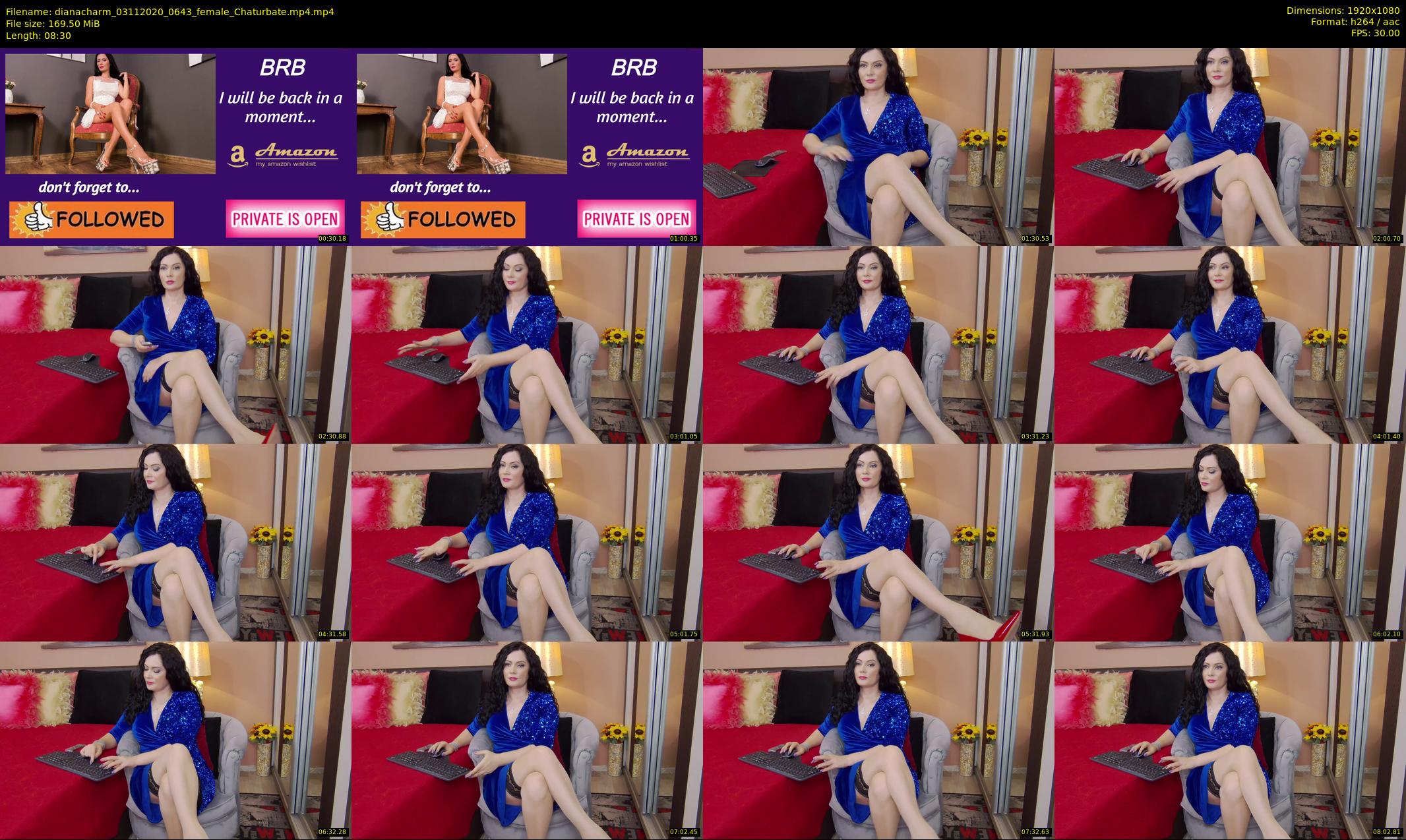 dianacharm — 9 minute Chaturbate female cam show recording, 1080p, Nov 3, 2020