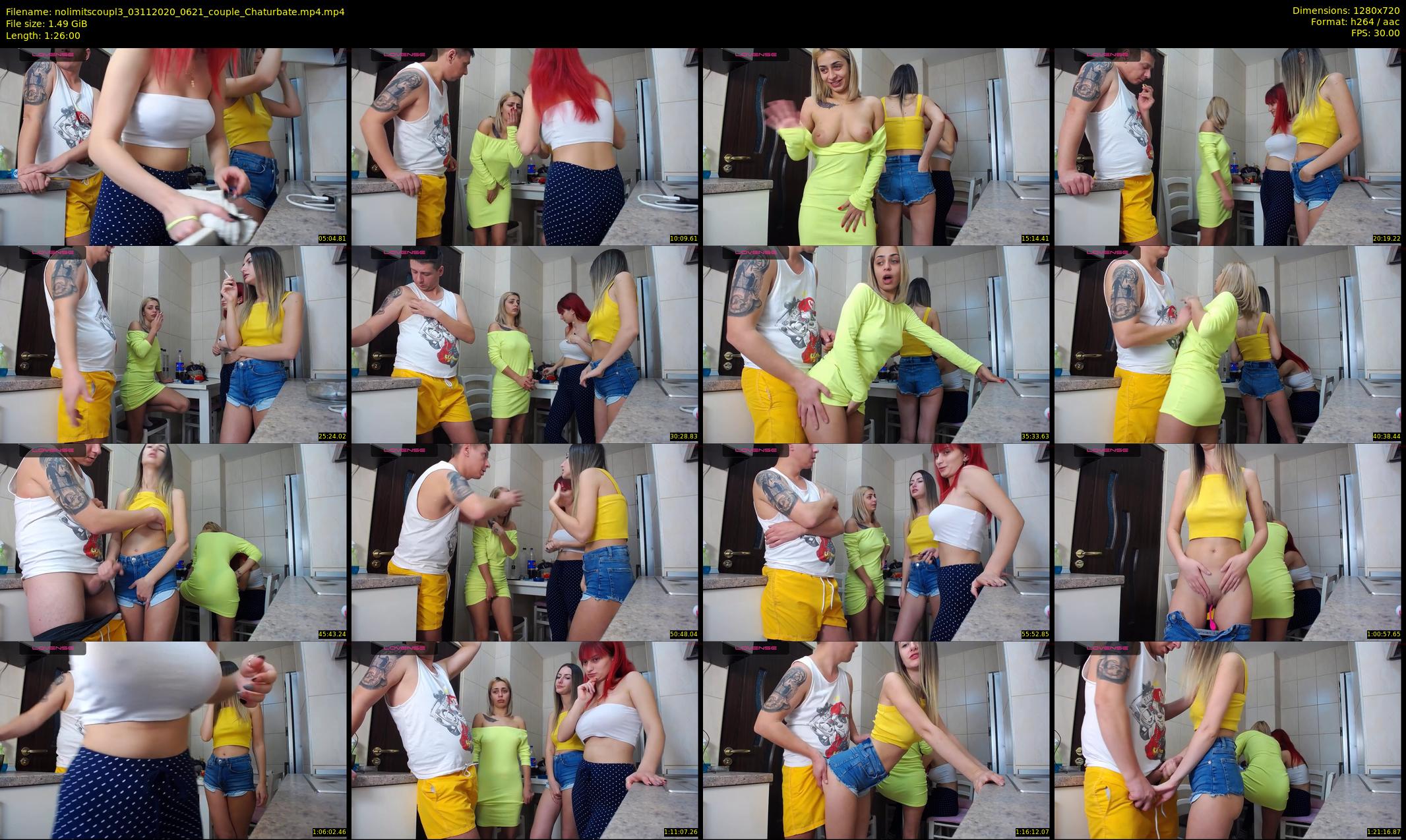 nolimitscoupl3 — 86 minute Chaturbate couple cam show recording, 720p, Nov 3, 2020