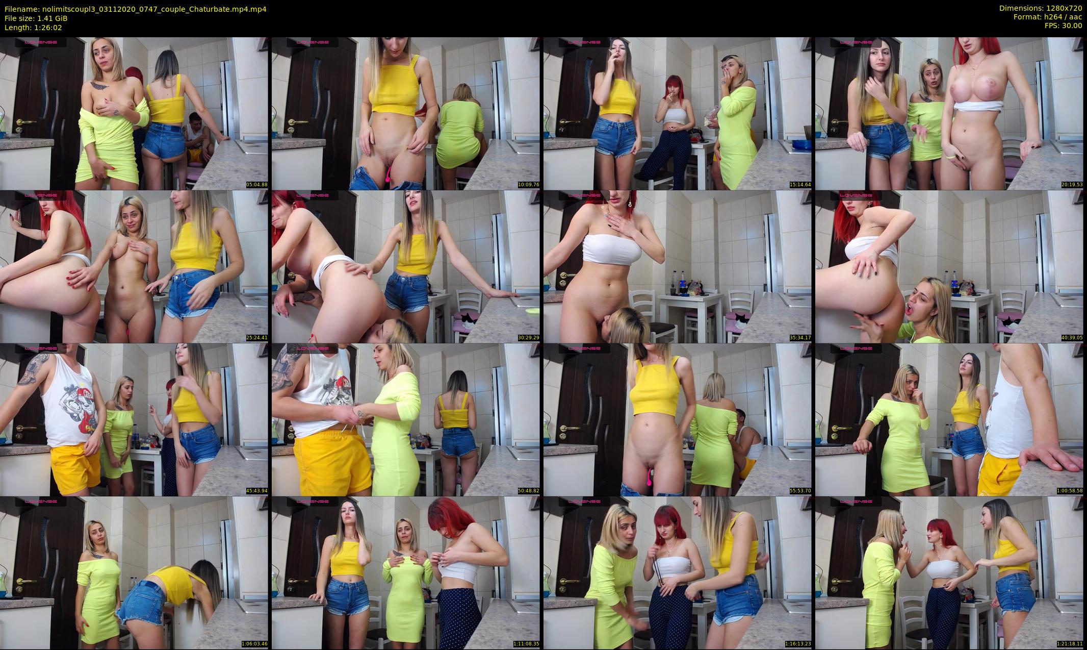 nolimitscoupl3 — 87 minute Chaturbate couple cam show recording, 720p, Nov 3, 2020