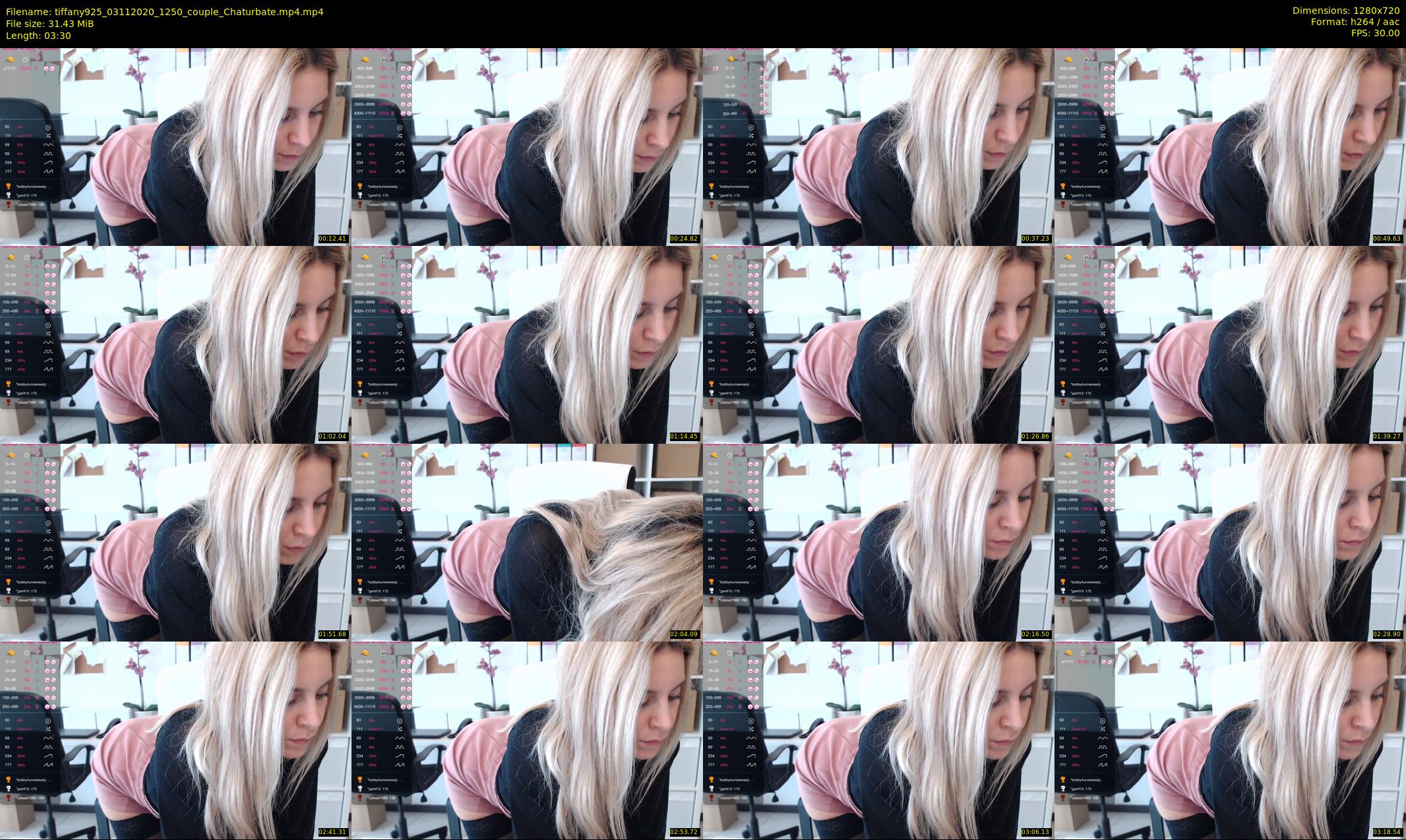 tiffany925 — 4 minute Chaturbate female cam show recording, 720p, Nov 3, 2020