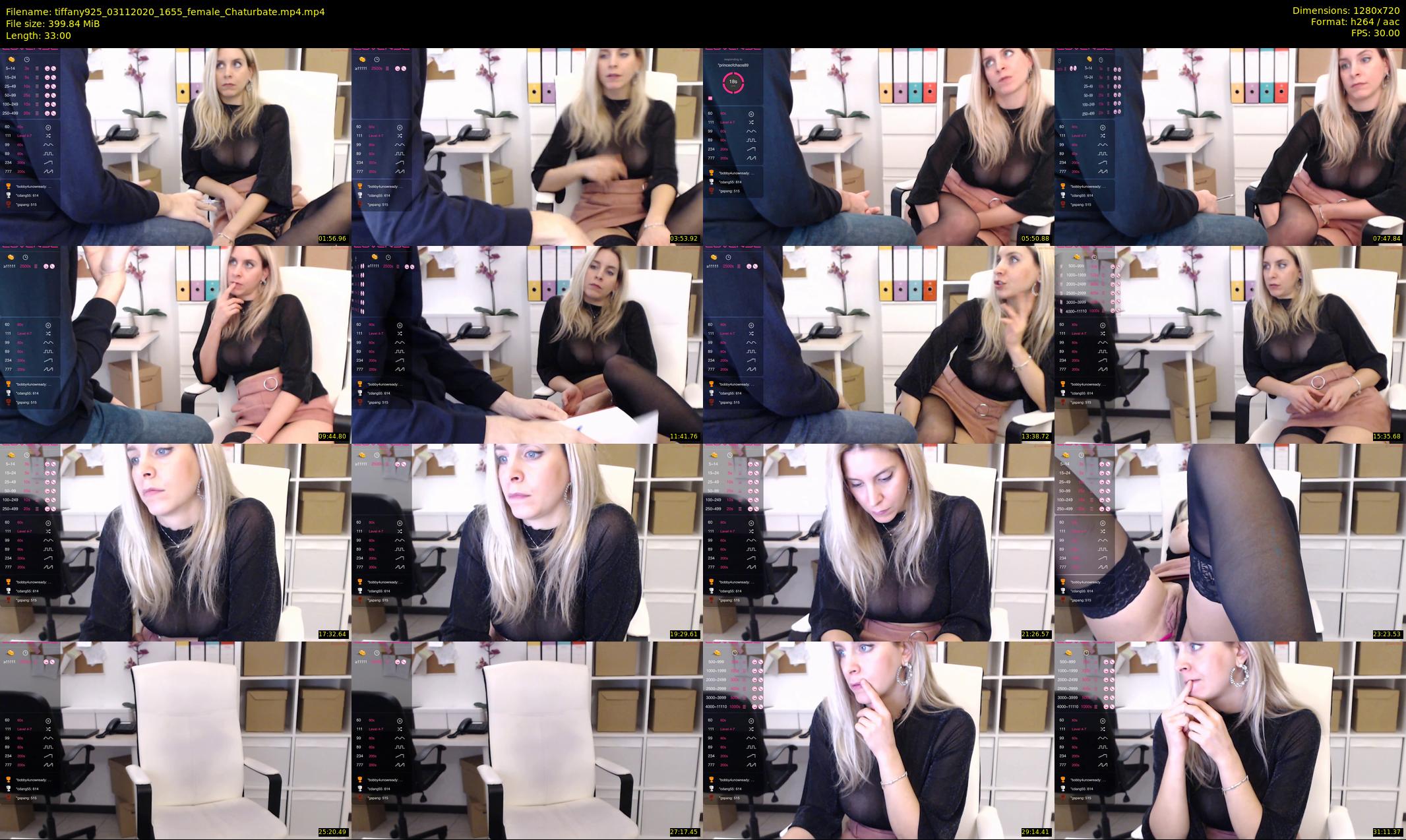 tiffany925 — 33 minute Chaturbate female cam show recording, 720p, Nov 3, 2020