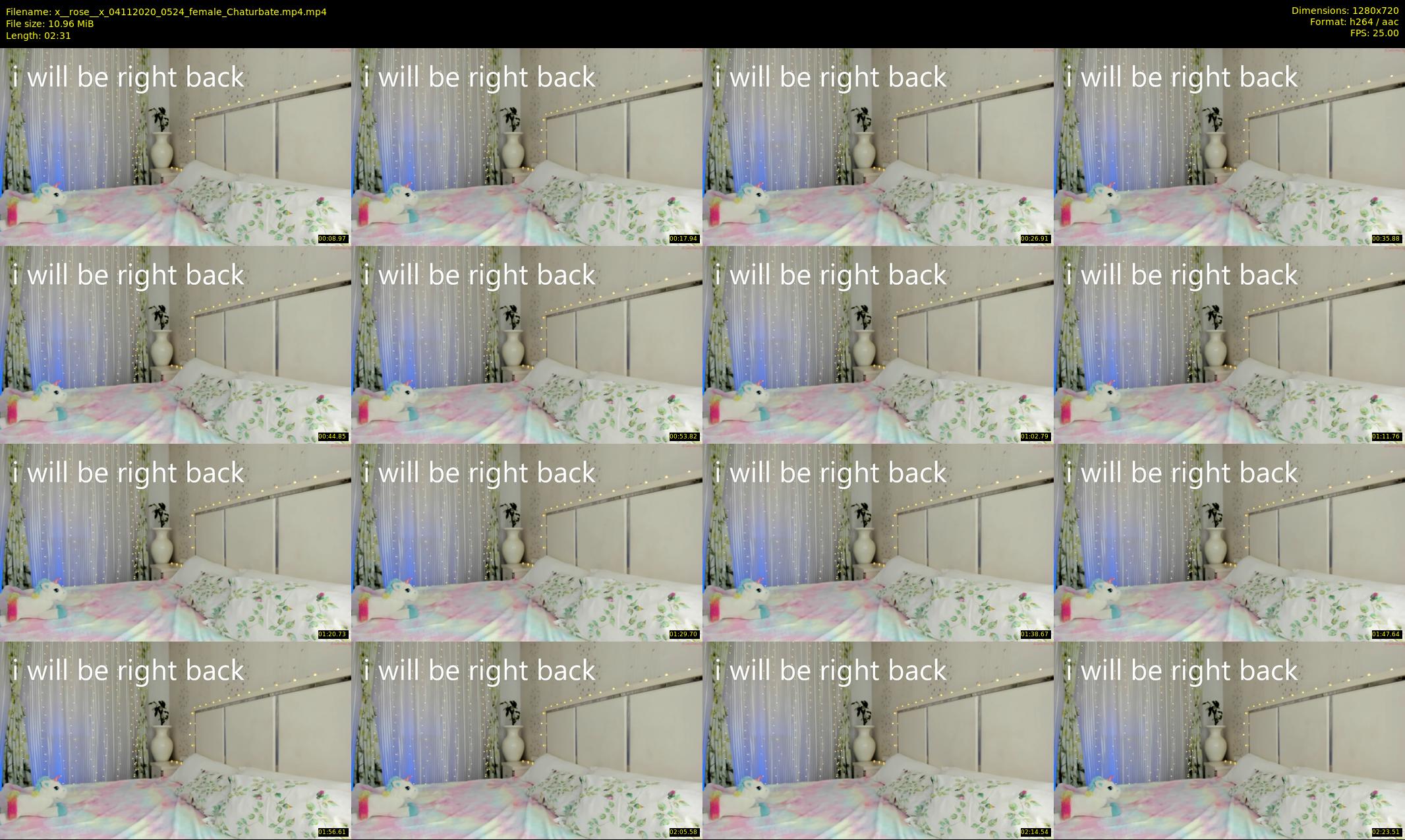 x__rose__x — 3 minute Chaturbate female cam show recording, 720p, Nov 4, 2020