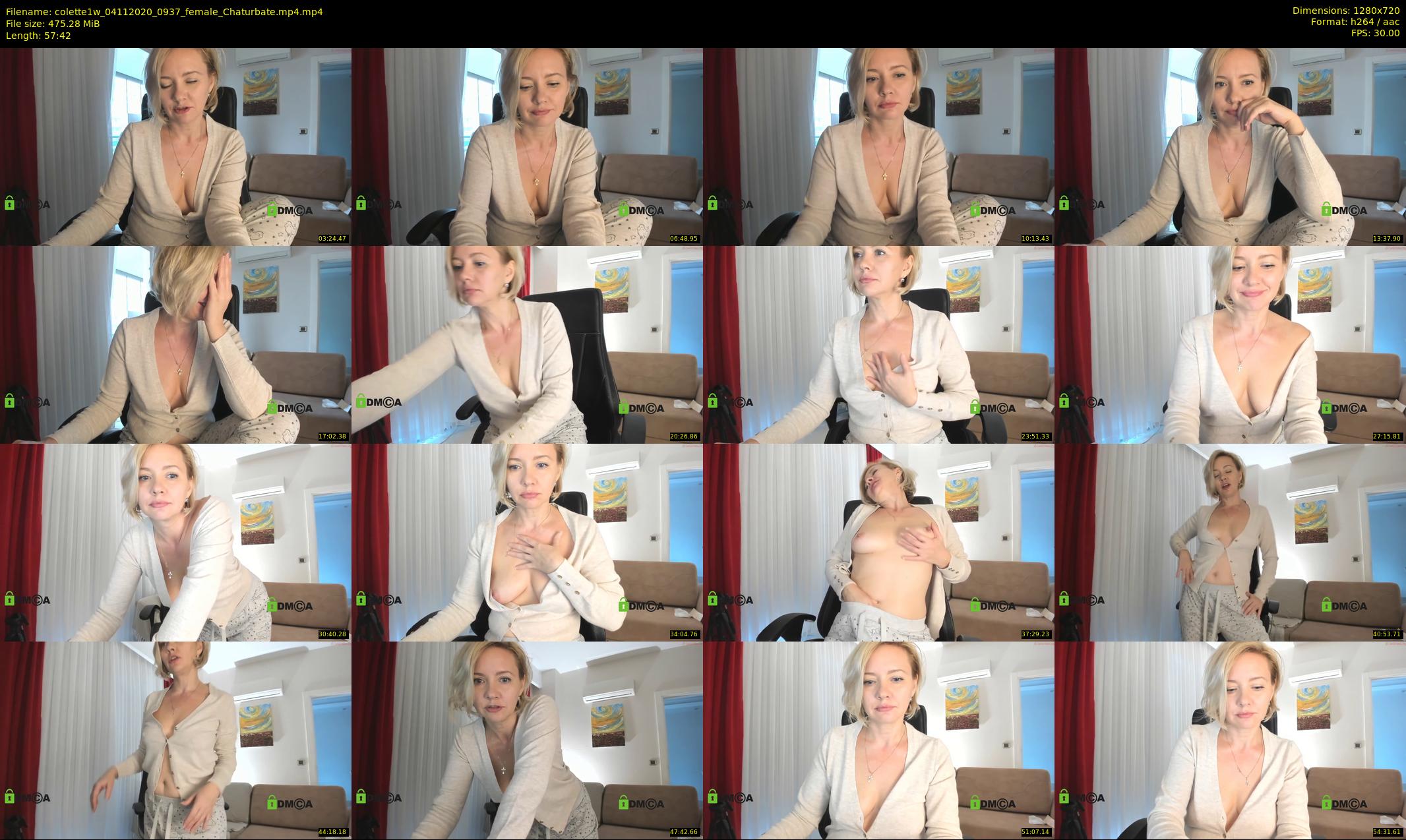 colette1w — 58 minute Chaturbate female cam show recording, 720p, Nov 4, 2020