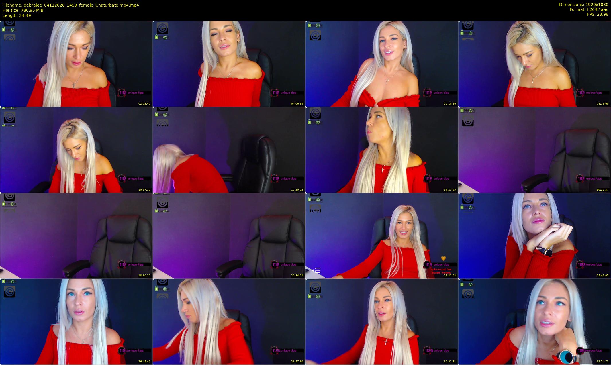 debralee — 35 minute Chaturbate female cam show recording, 1080p, Nov 4, 2020