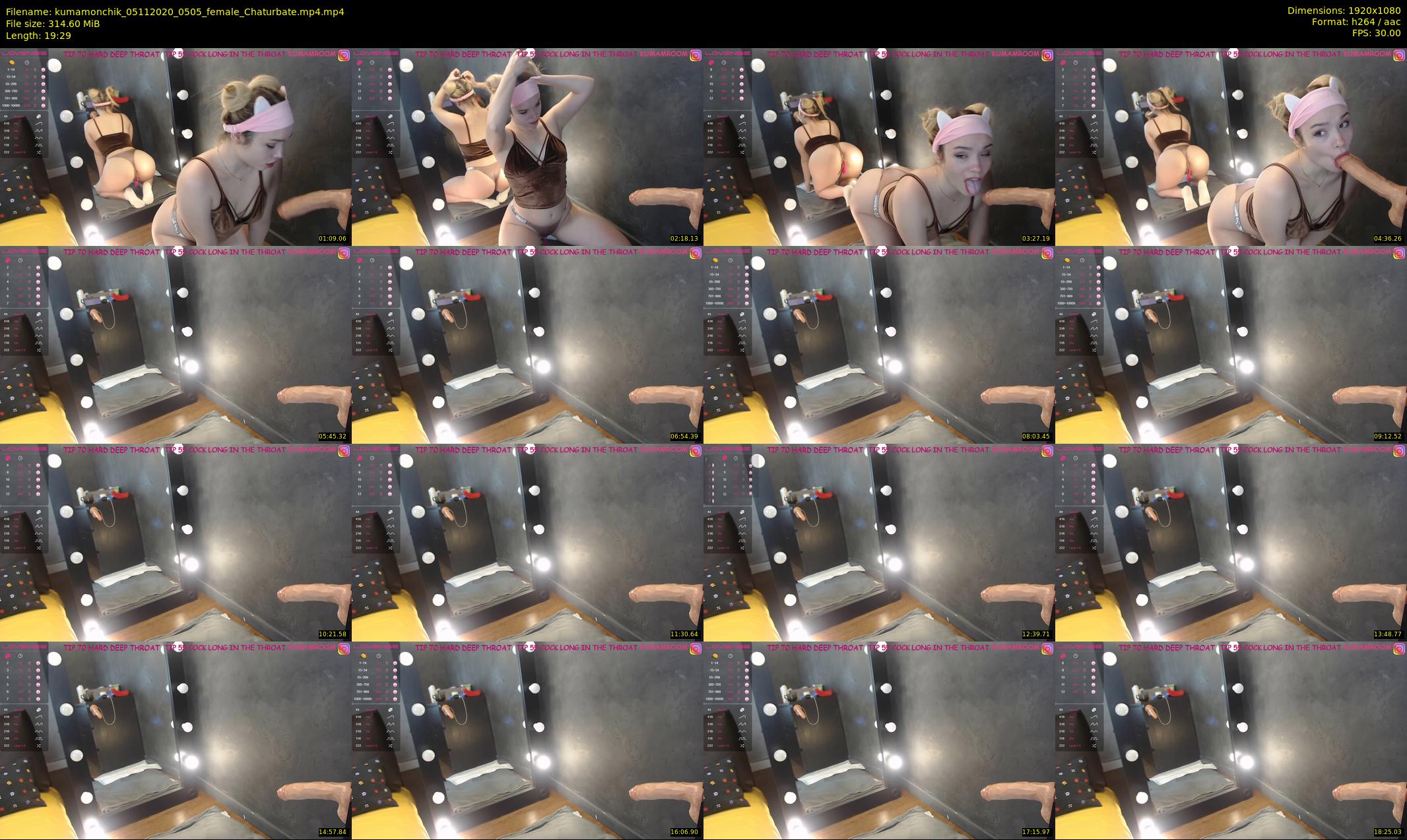 kumamonchik — 20 minute Chaturbate couple cam show recording, 1080p, Nov 5, 2020