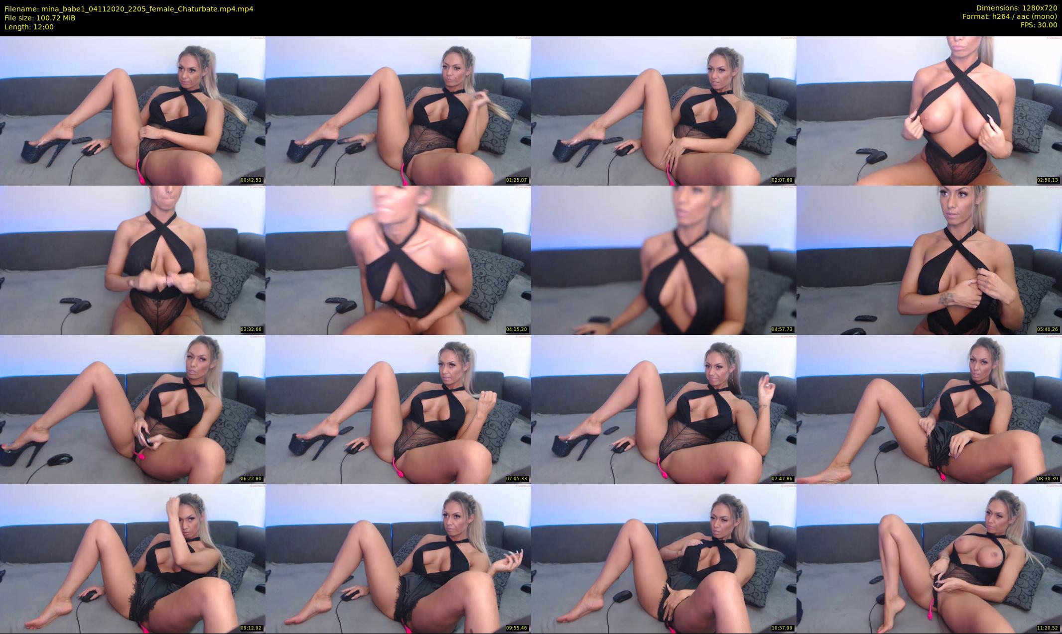 mina_babe1 — 12 minute Chaturbate female cam show recording, 720p, Nov 4, 2020