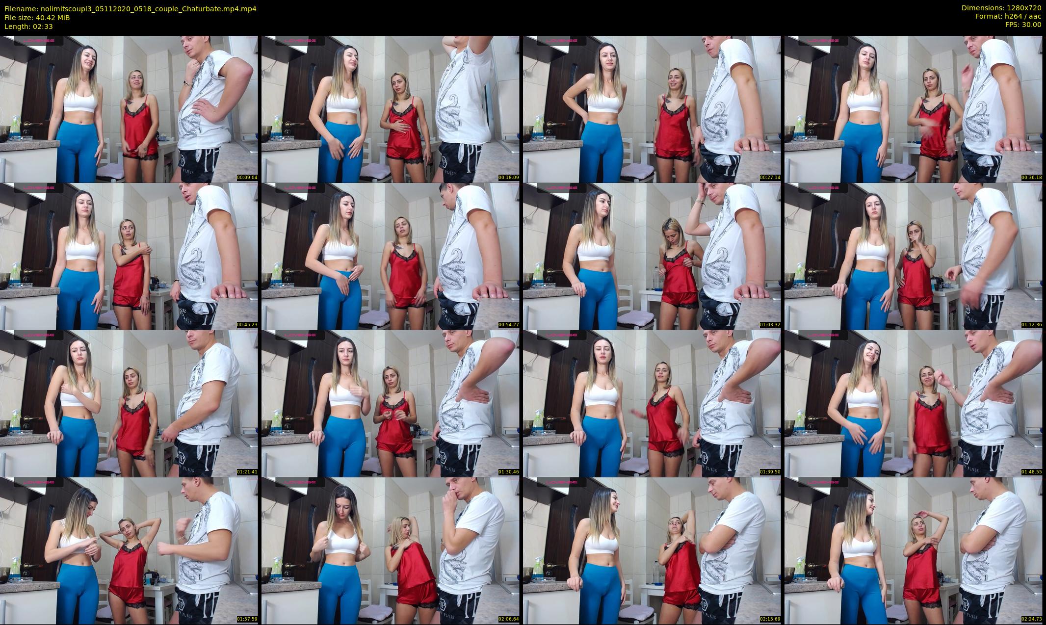 nolimitscoupl3 — 3 minute Chaturbate couple cam show recording, 720p, Nov 5, 2020