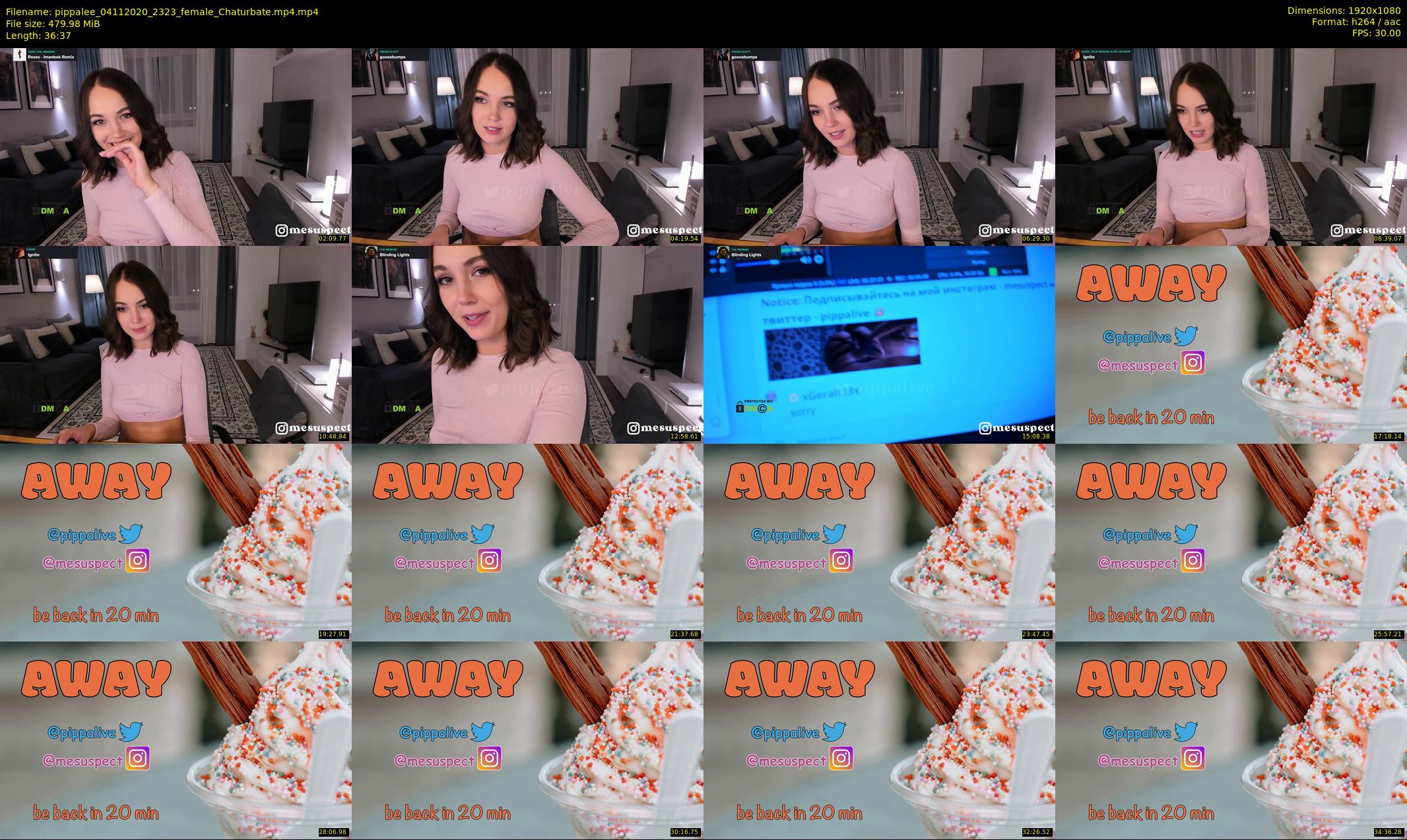 pippalee — 37 minute Chaturbate female cam show recording, 1080p, Nov 4, 2020