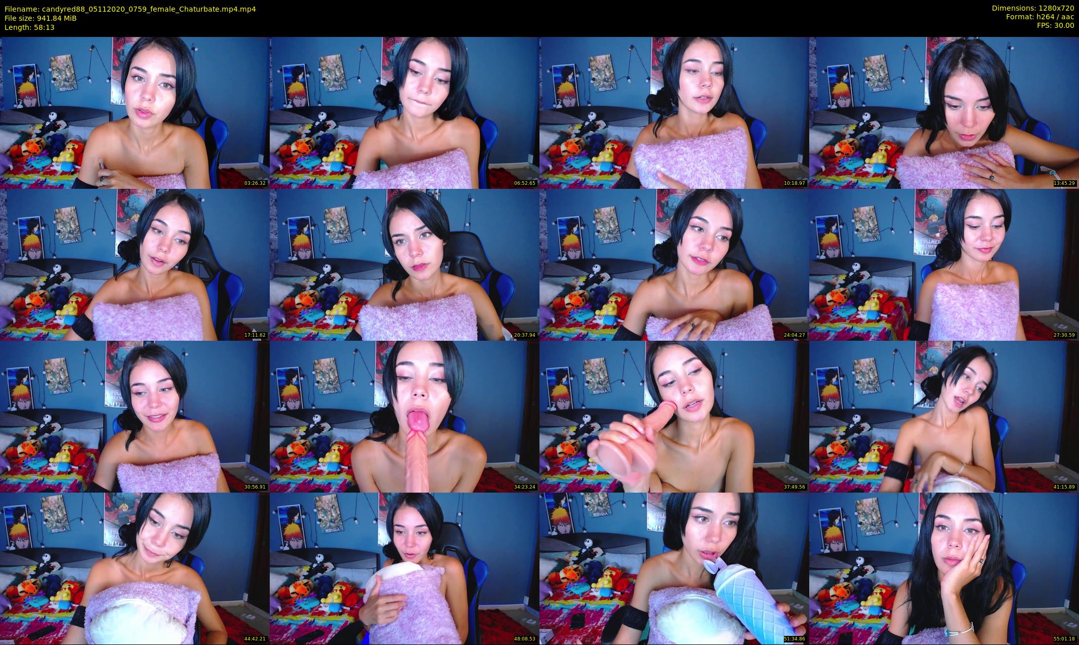 candyred88 — 59 minute Chaturbate female cam show recording, 720p, Nov 5, 2020
