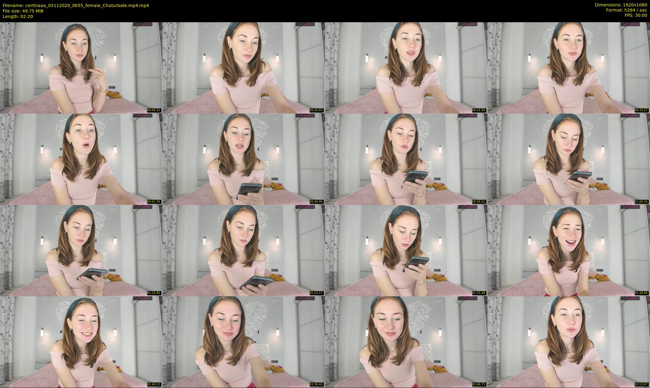 certinaaa — 3 minute Chaturbate female cam show recording, 1080p, Nov 5, 2020