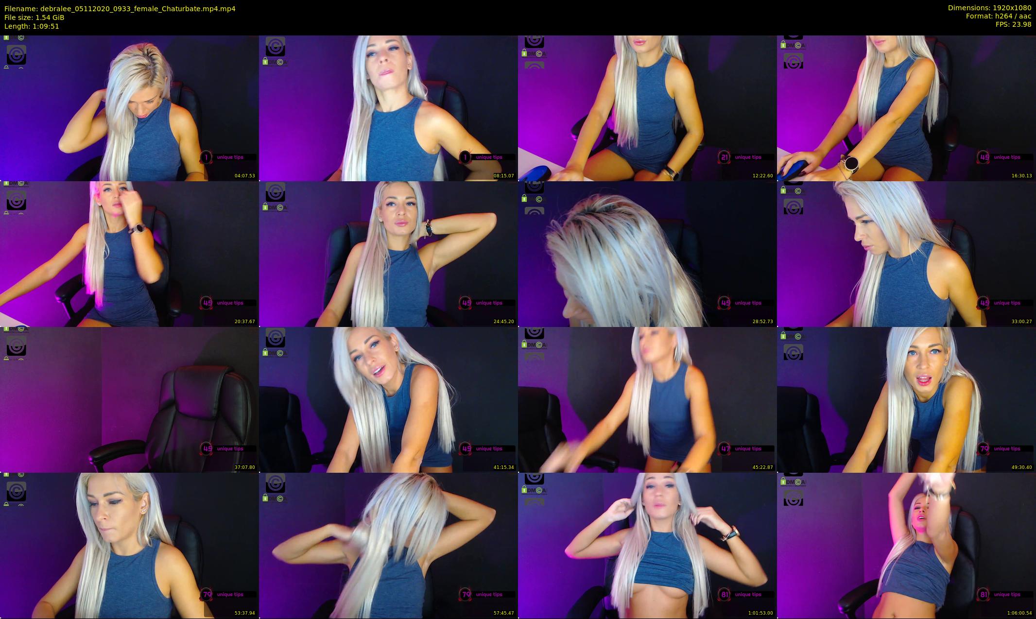 debralee — 70 minute Chaturbate female cam show recording, 1080p, Nov 5, 2020