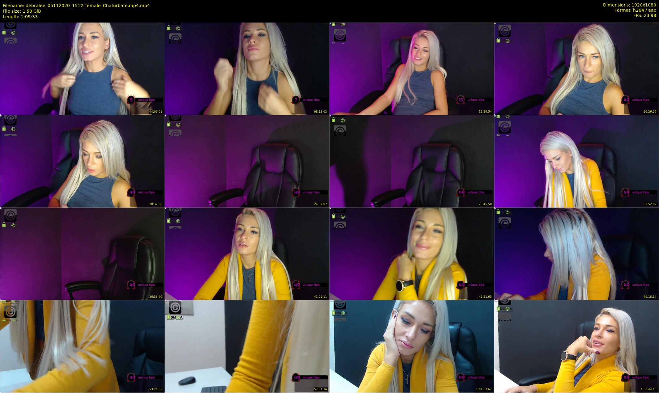 debralee — 70 minute Chaturbate female cam show recording, 1080p, Nov 5, 2020