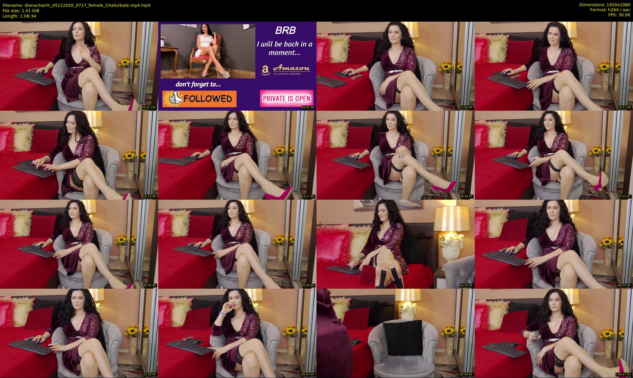 dianacharm — 69 minute Chaturbate female cam show recording, 1080p, Nov 5, 2020