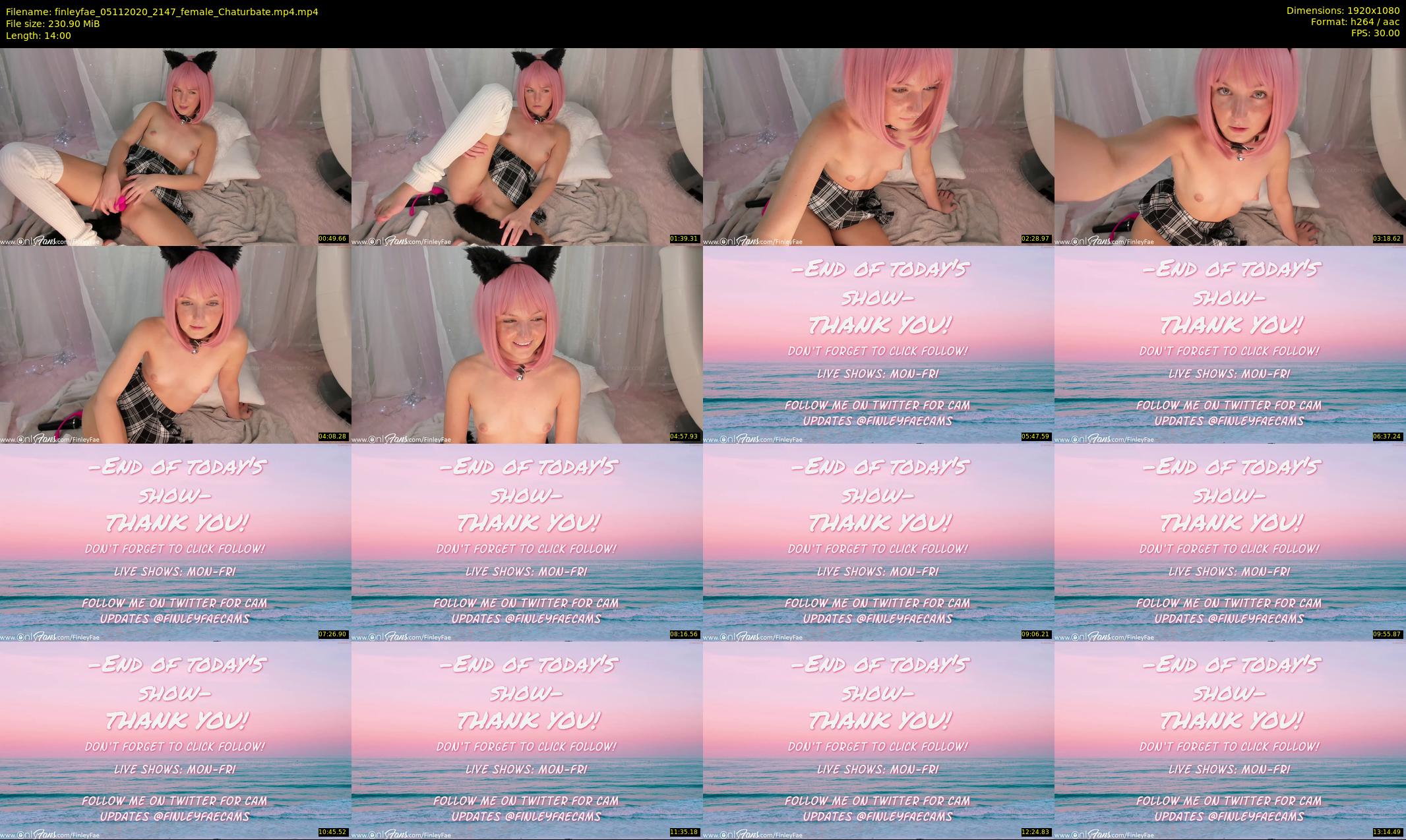 finleyfae — 14 minute Chaturbate female cam show recording, 1080p, Nov 5, 2020