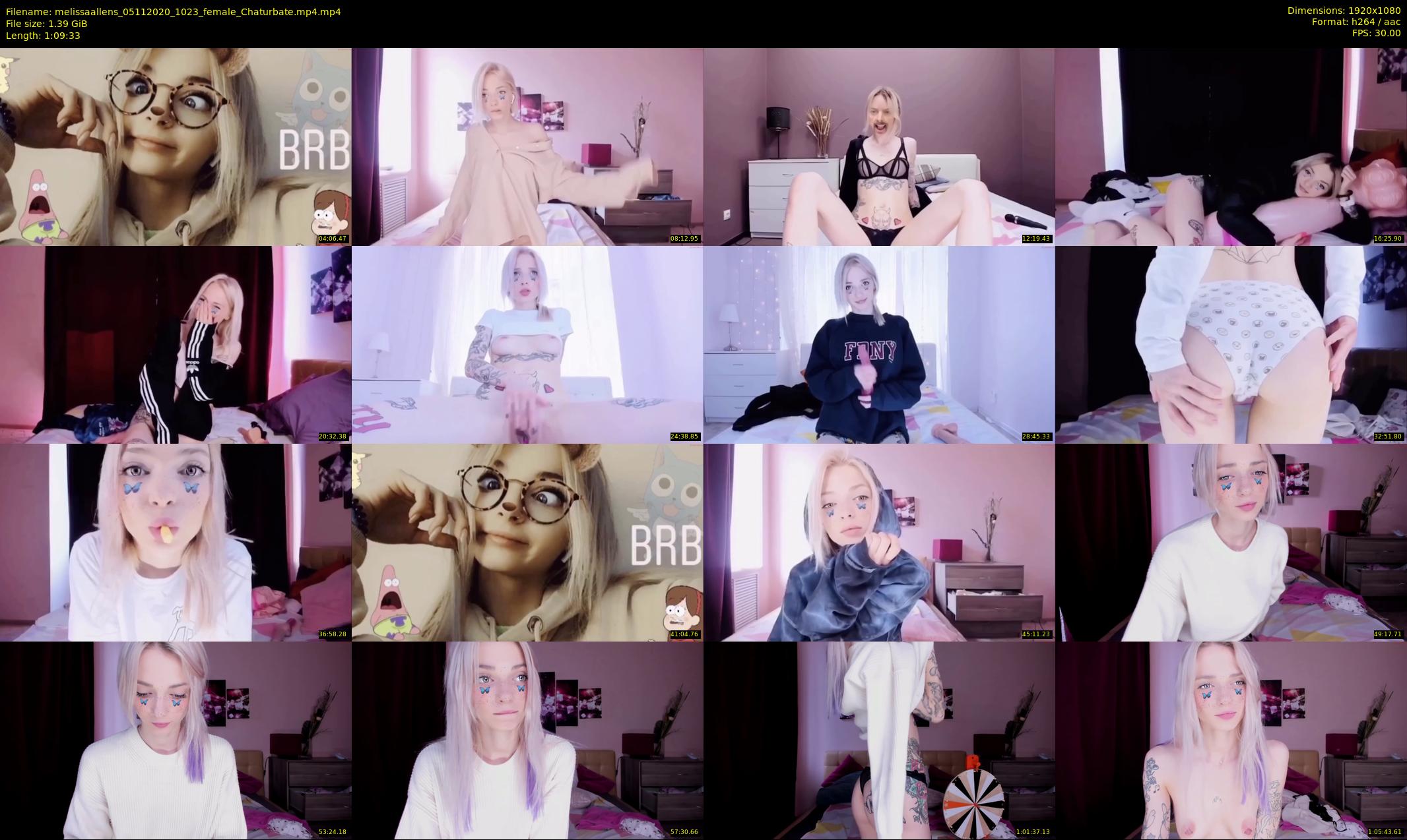 melissaallens — 70 minute Chaturbate female cam show recording, 1080p, Nov 5, 2020
