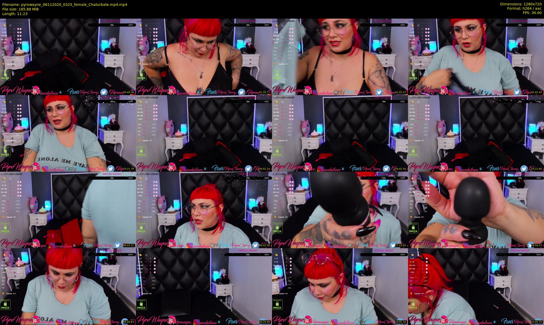 pyrowayne — 12 minute Chaturbate female cam show recording, 720p, Nov 6, 2020