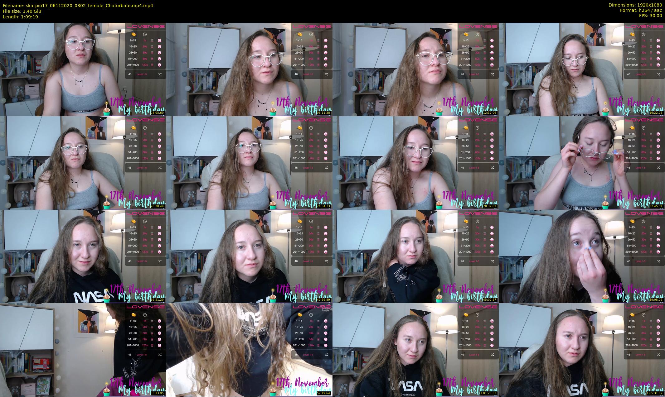 skarpio17 — 70 minute Chaturbate female cam show recording, 1080p, Nov 6, 2020