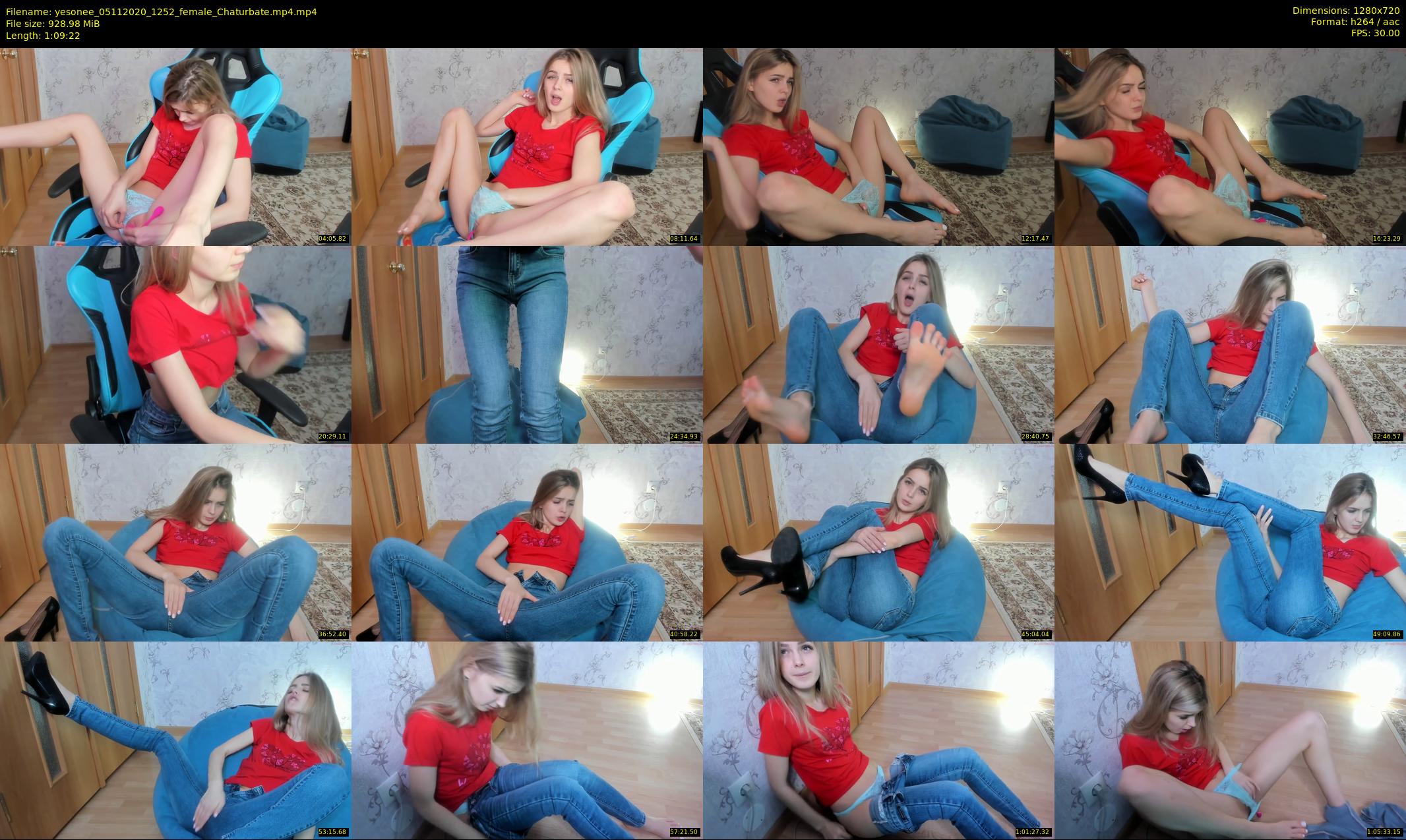 yesonee — 70 minute Chaturbate female cam show recording, 720p, Nov 5, 2020