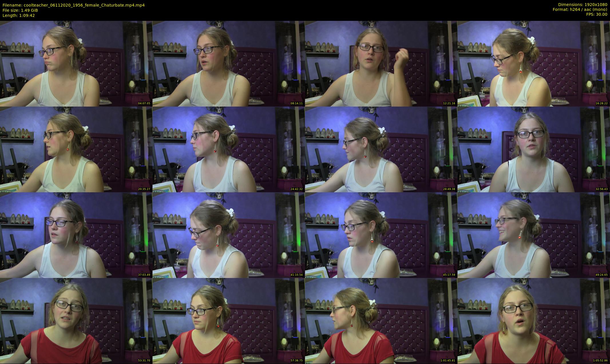 coolteacher — 70 minute Chaturbate female cam show recording, 1080p, Nov 6, 2020